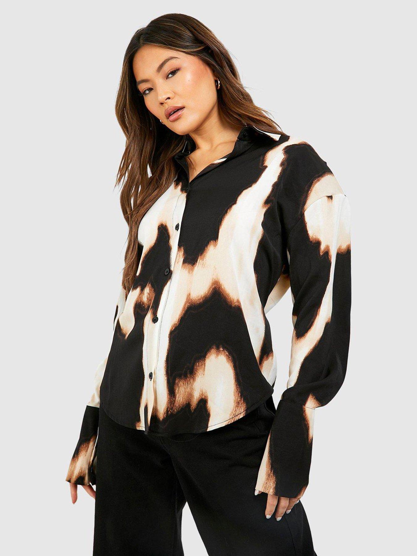 boohoo-satin-leopard-deep-cuff-shirt-blackfront