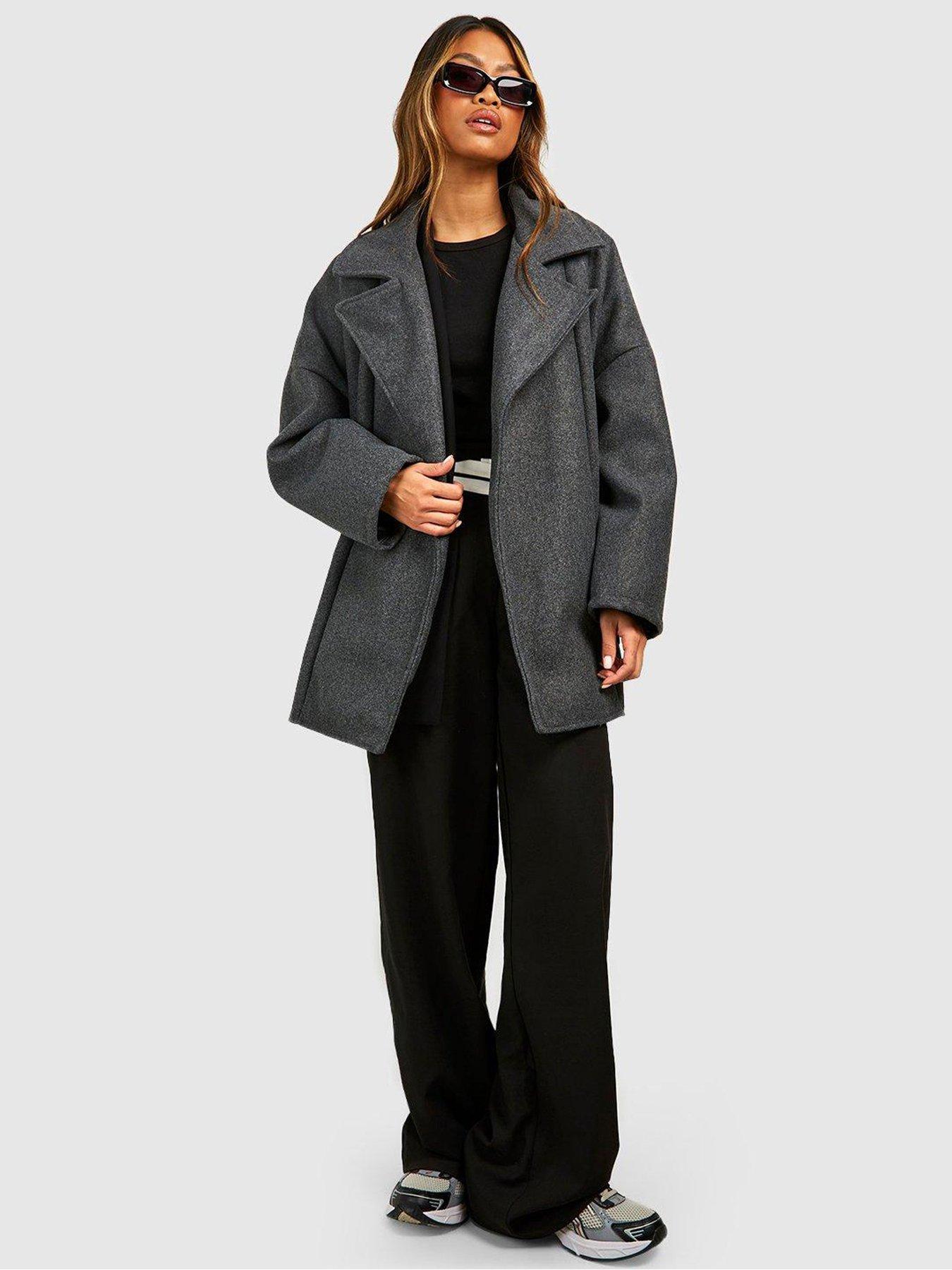 boohoo-oversized-wool-look-longline-coat-charcoal