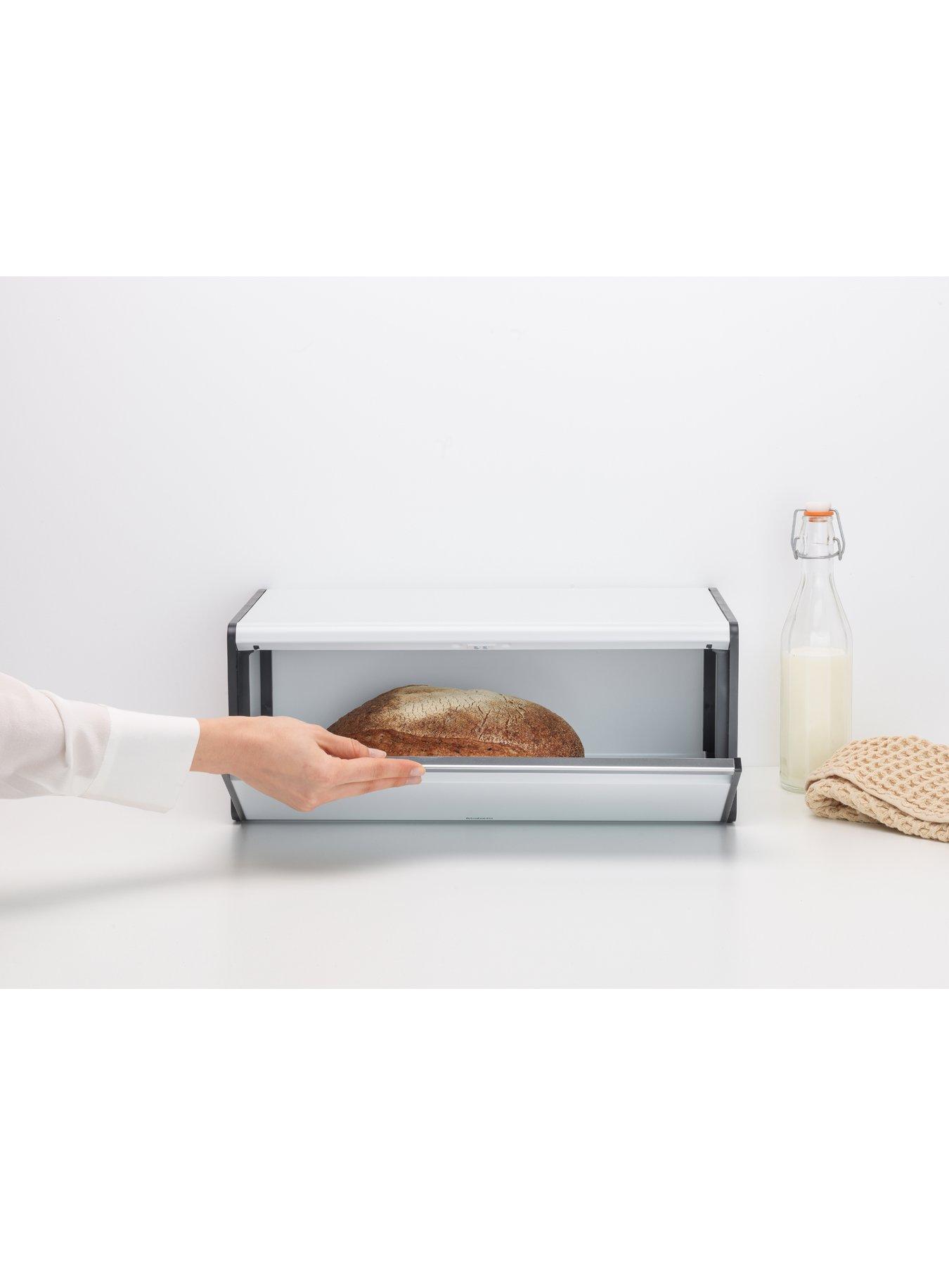 Image 4 of 6 of Brabantia Fall Front Bread Bin in White