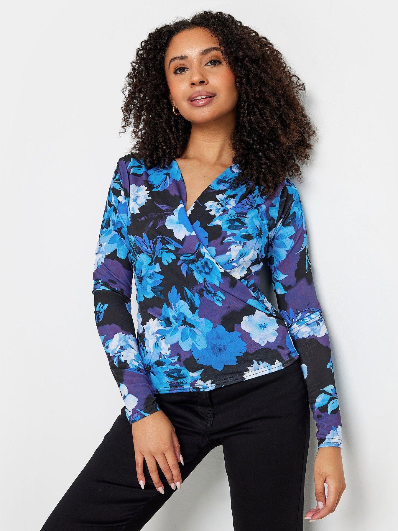 mco-petite-petite-blue-floral-wrap-long-sleeve-top