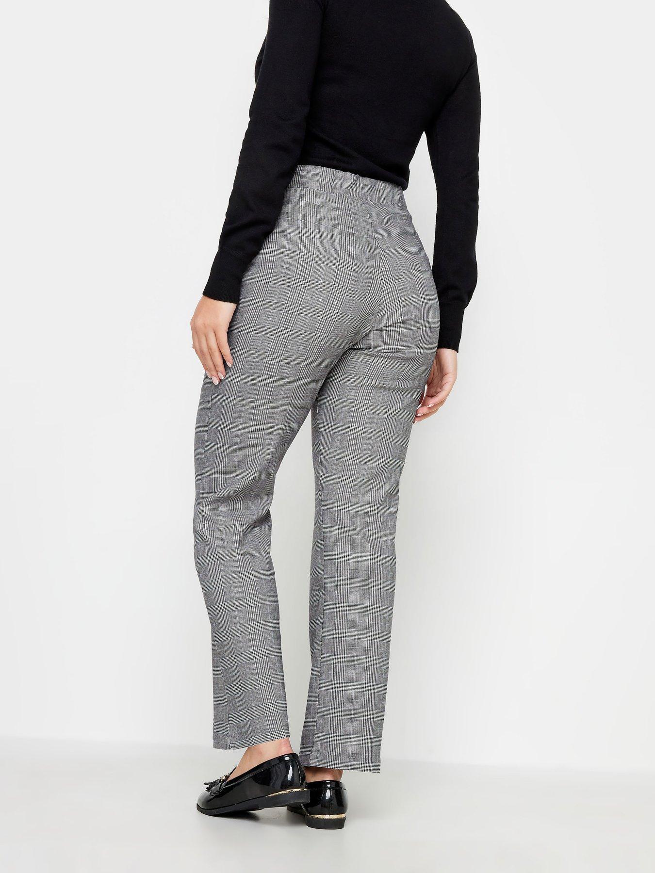 pixiegirl-petite-check-stretch-straight-leg-trouser-blackstillFront