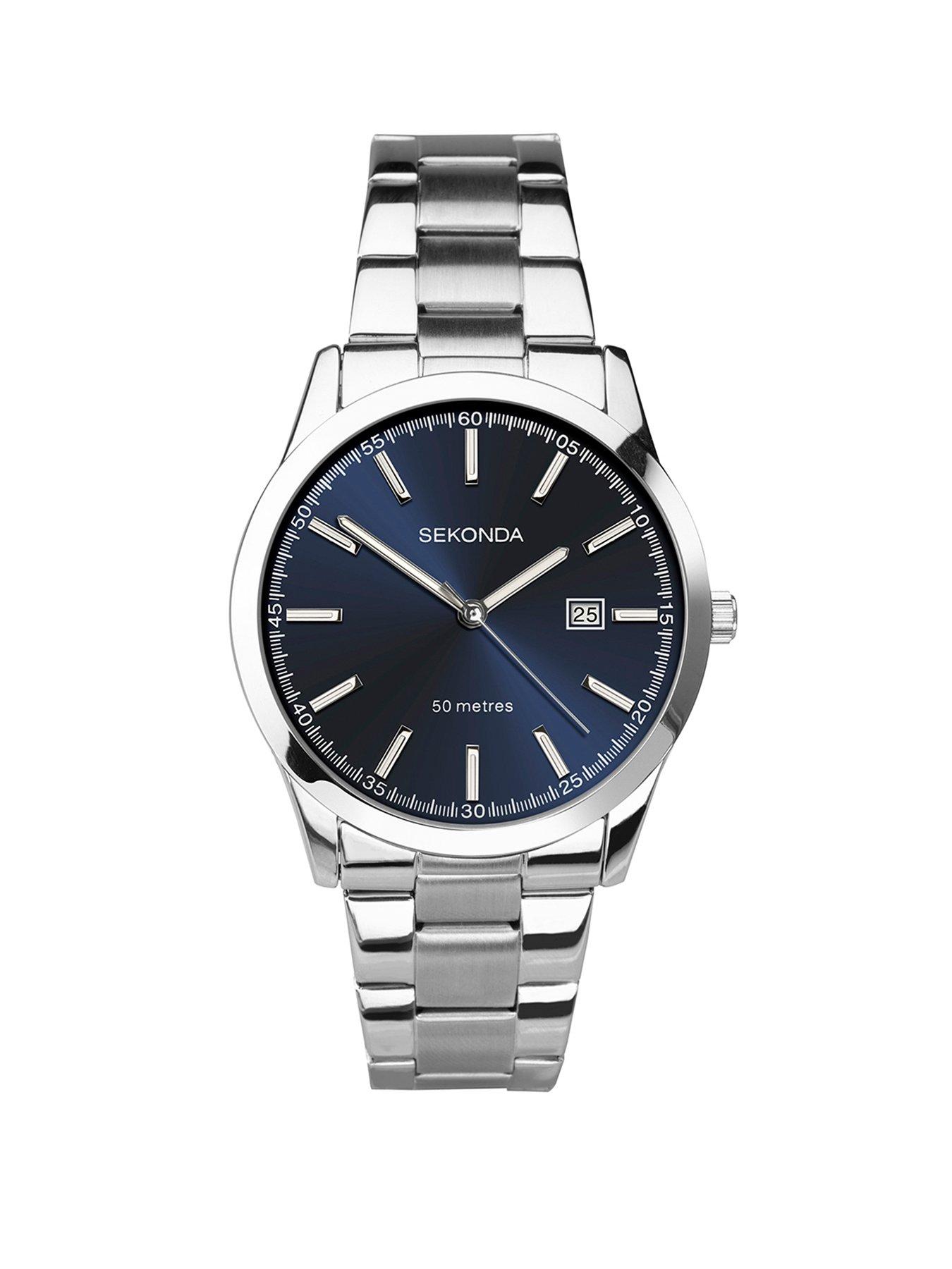 undefined Sekonda Mens Taylor Silver Stainless Steel Bracelet 41mm Analogue Watch