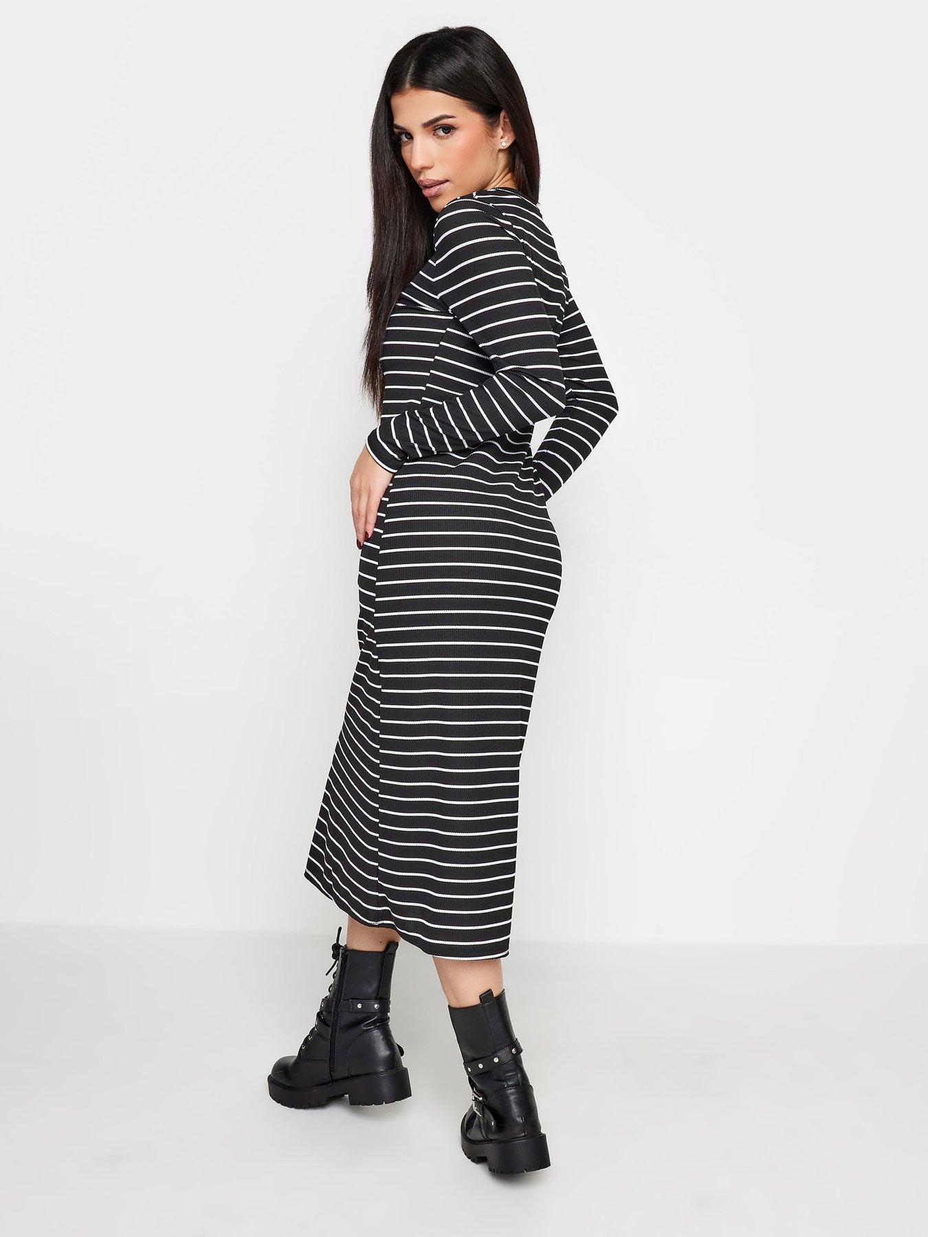 pixiegirl-petite-black-stripe-midaxi-dressstillFront