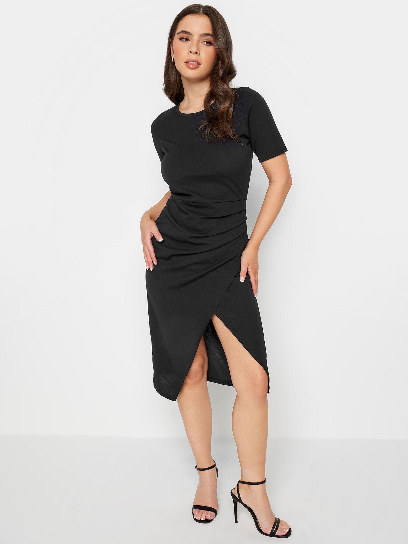 pixiegirl-petite-black-wrap-scuba-midi-dress