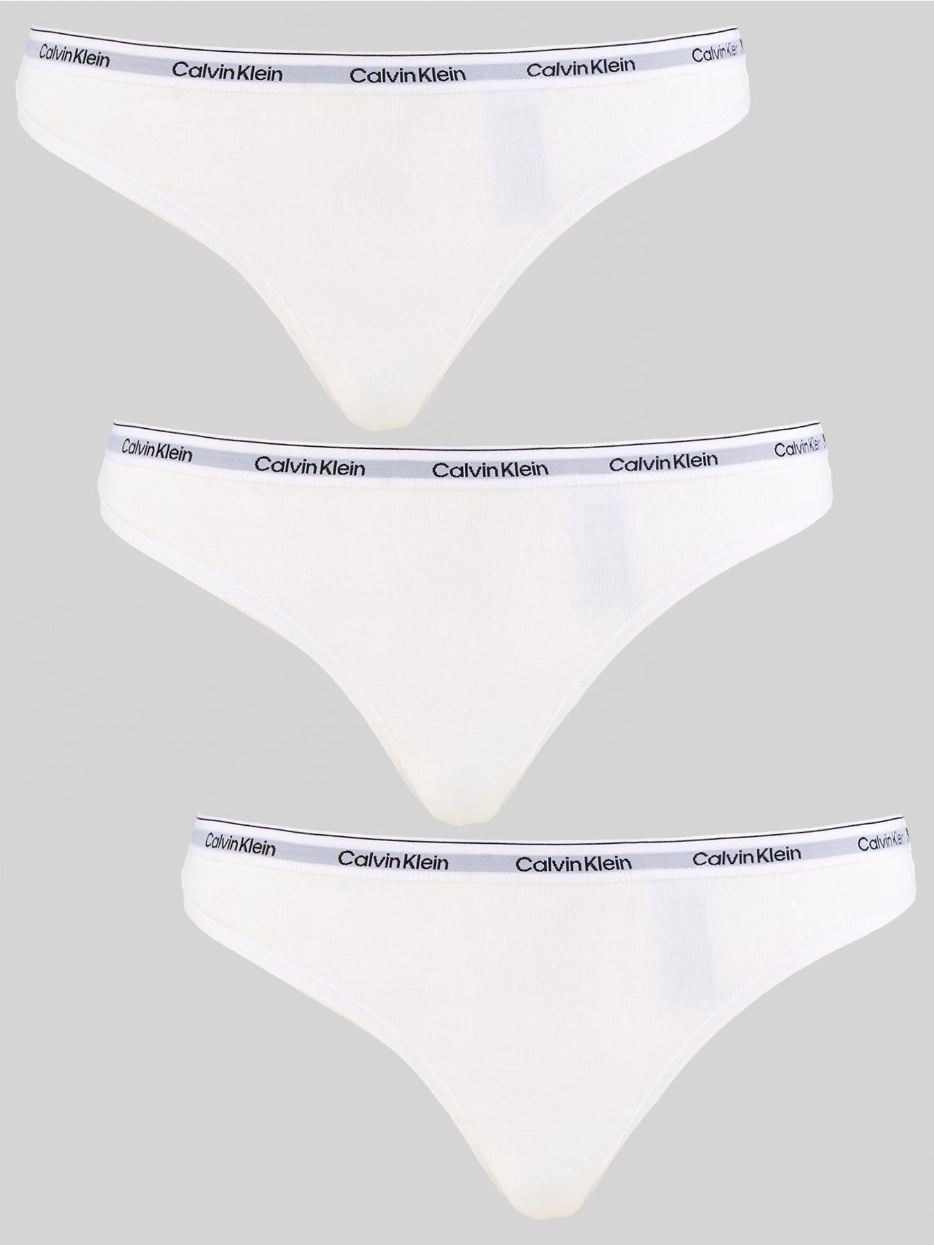 Calvin Klein Icon Logo 3 Pack Thongs - White