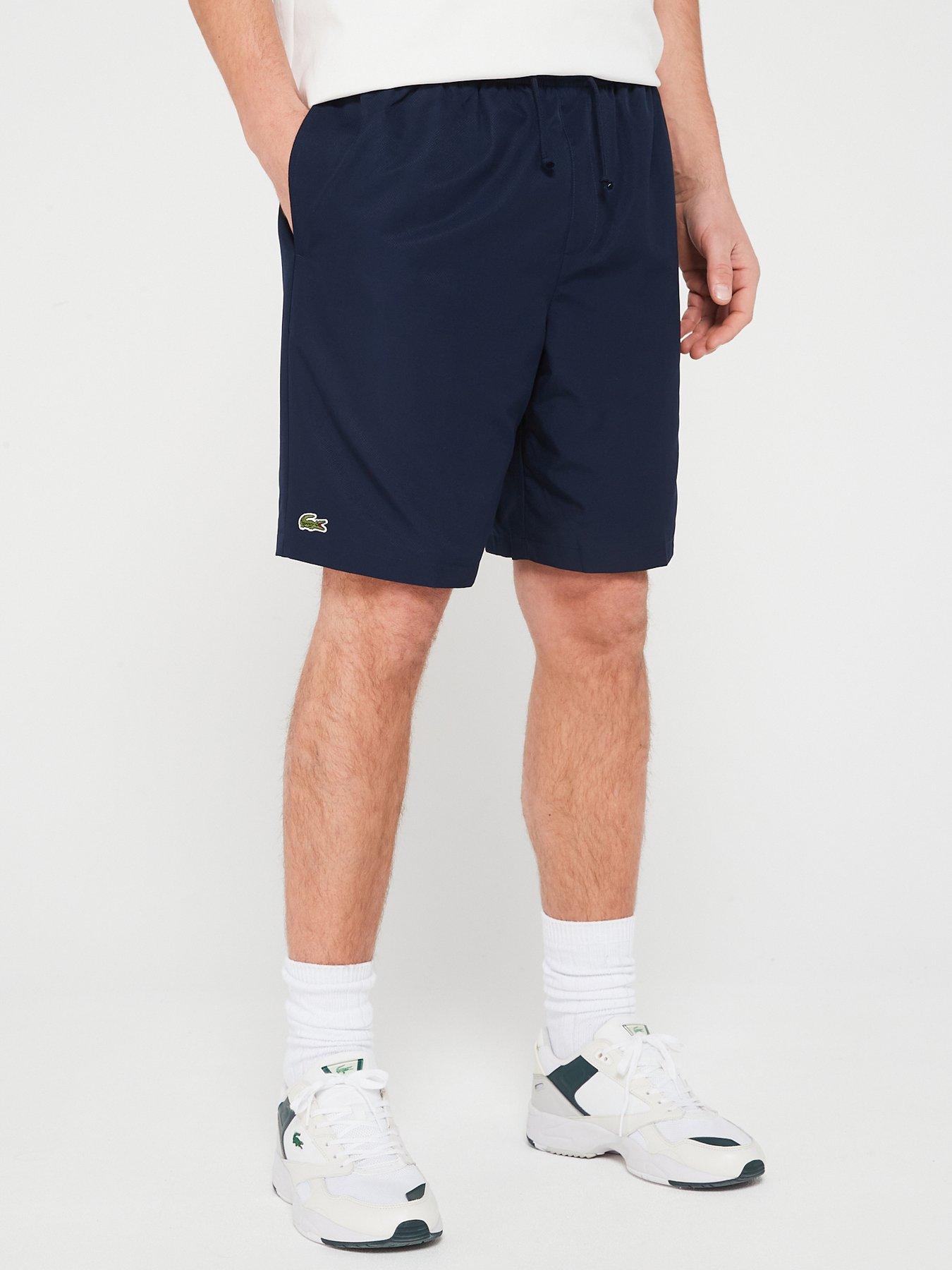 Image 1 of 4 of Lacoste Woven Drawstring Shorts - Dark Blue
