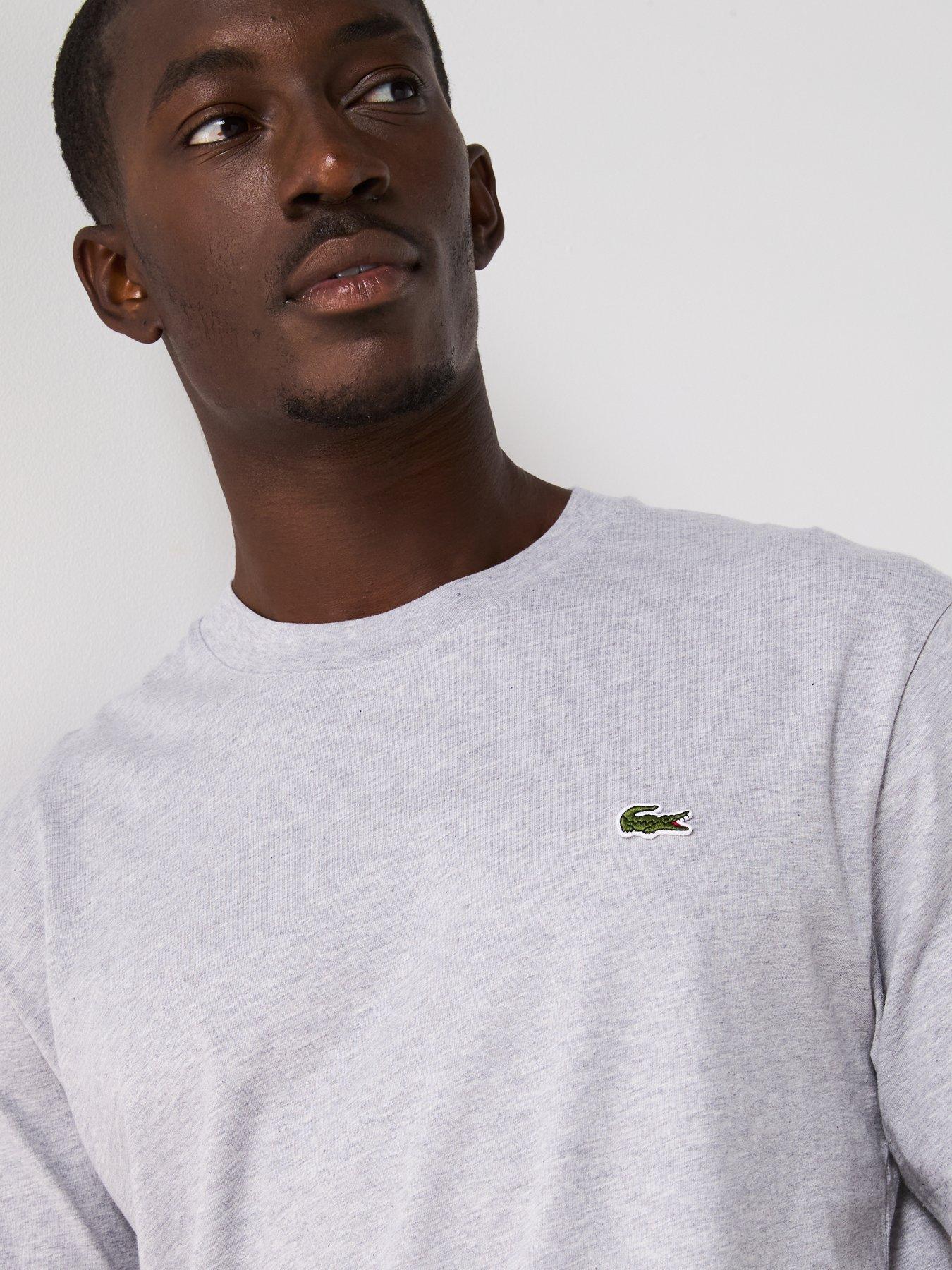Image 4 of 4 of Lacoste Mid Weight Cotton Jersey T-Shirt - Light Grey