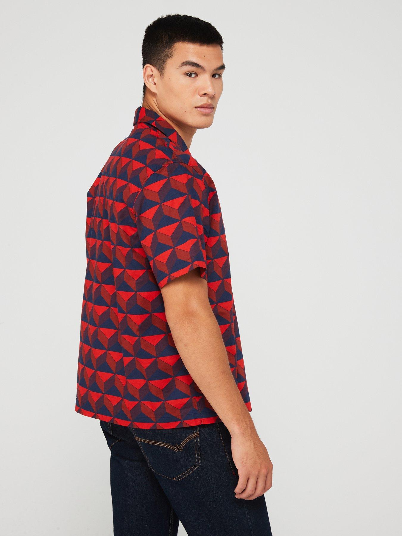 lacoste-lacoste-robert-george-red-archive-print-co-ord-shirt-redstillFront