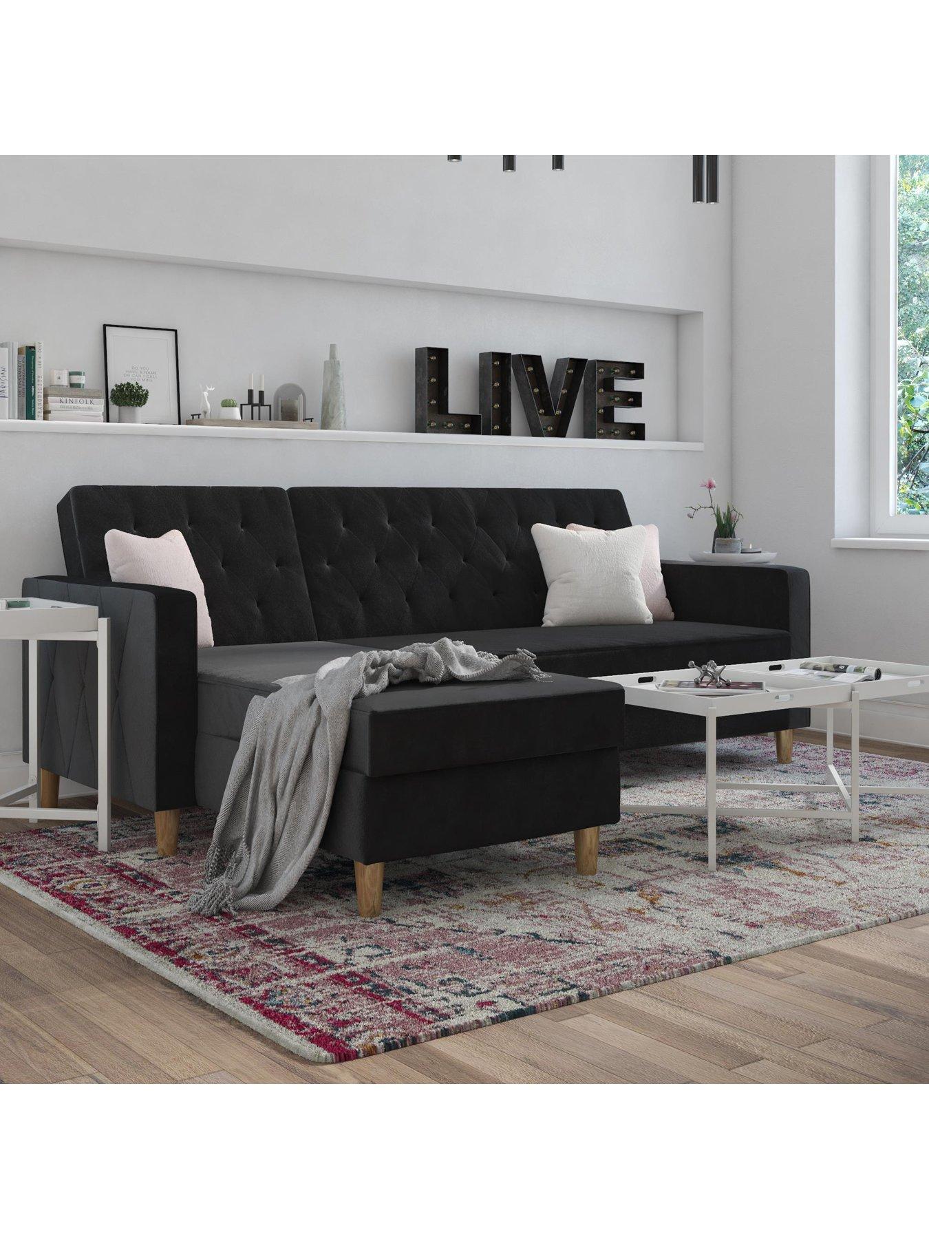 CosmoLiving by Cosmopolitan Liberty Fabric Sofa with Storage