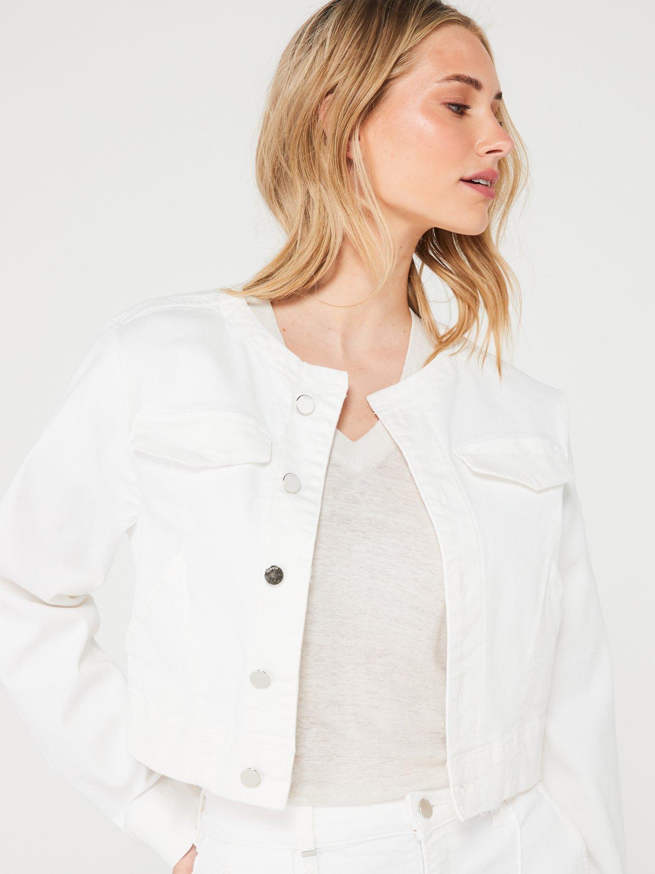 boss-black-collarless-denim-jacket-whiteoutfit