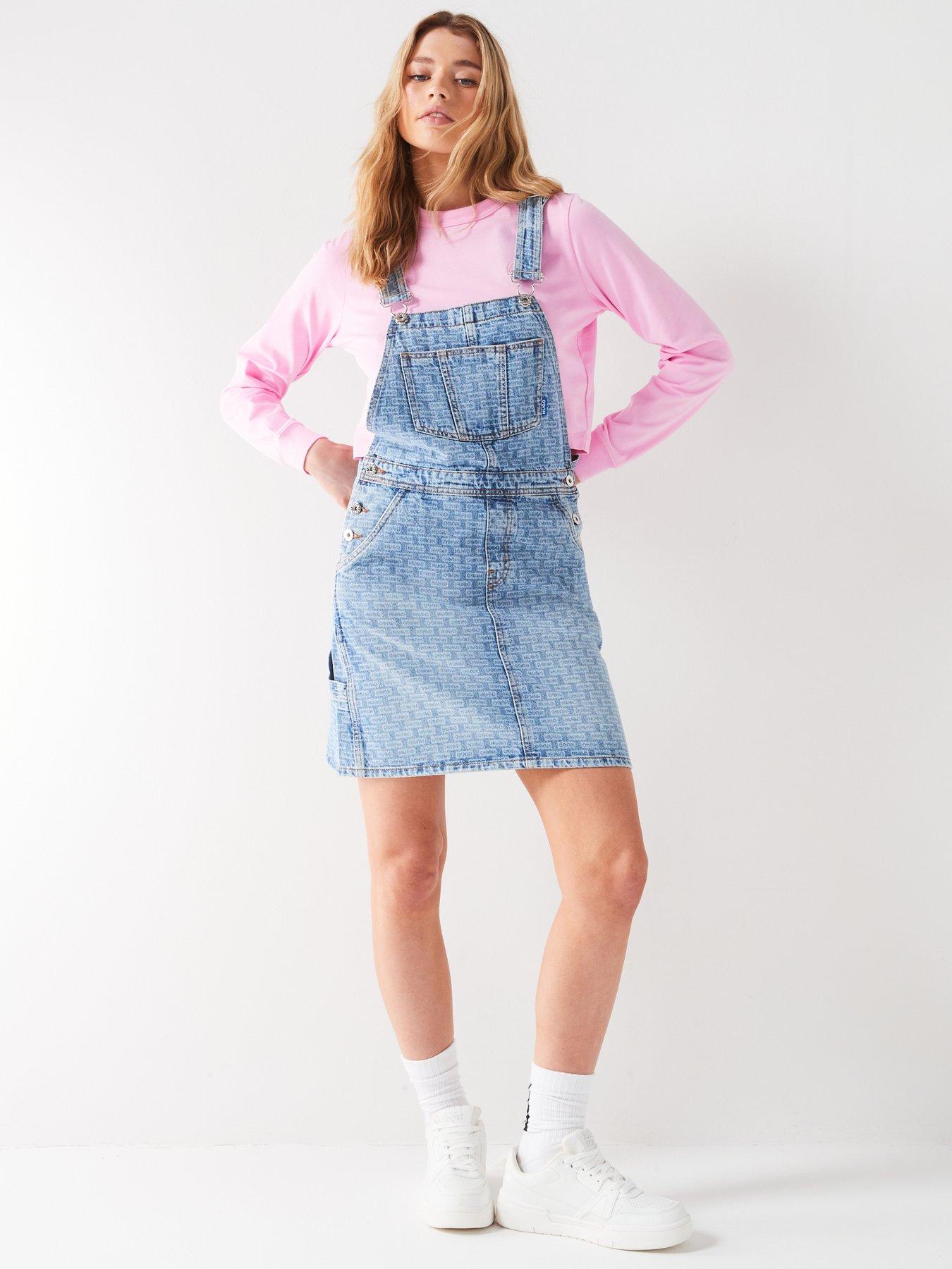 hugo-blue-garli-all-over-logo-denim-pinafore-dress-blueback