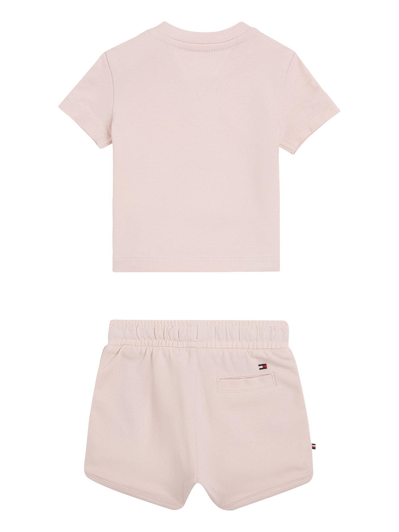 Tommy Hilfiger Baby Girls TH Logo Short And Tee Set - Whimsy Pink