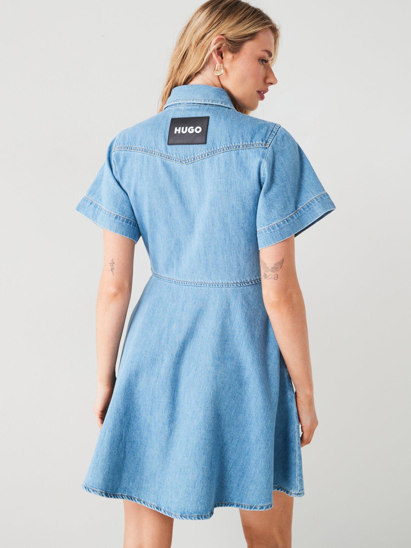 hugo-red-kastari-denim-shirt-dress-bluestillFront