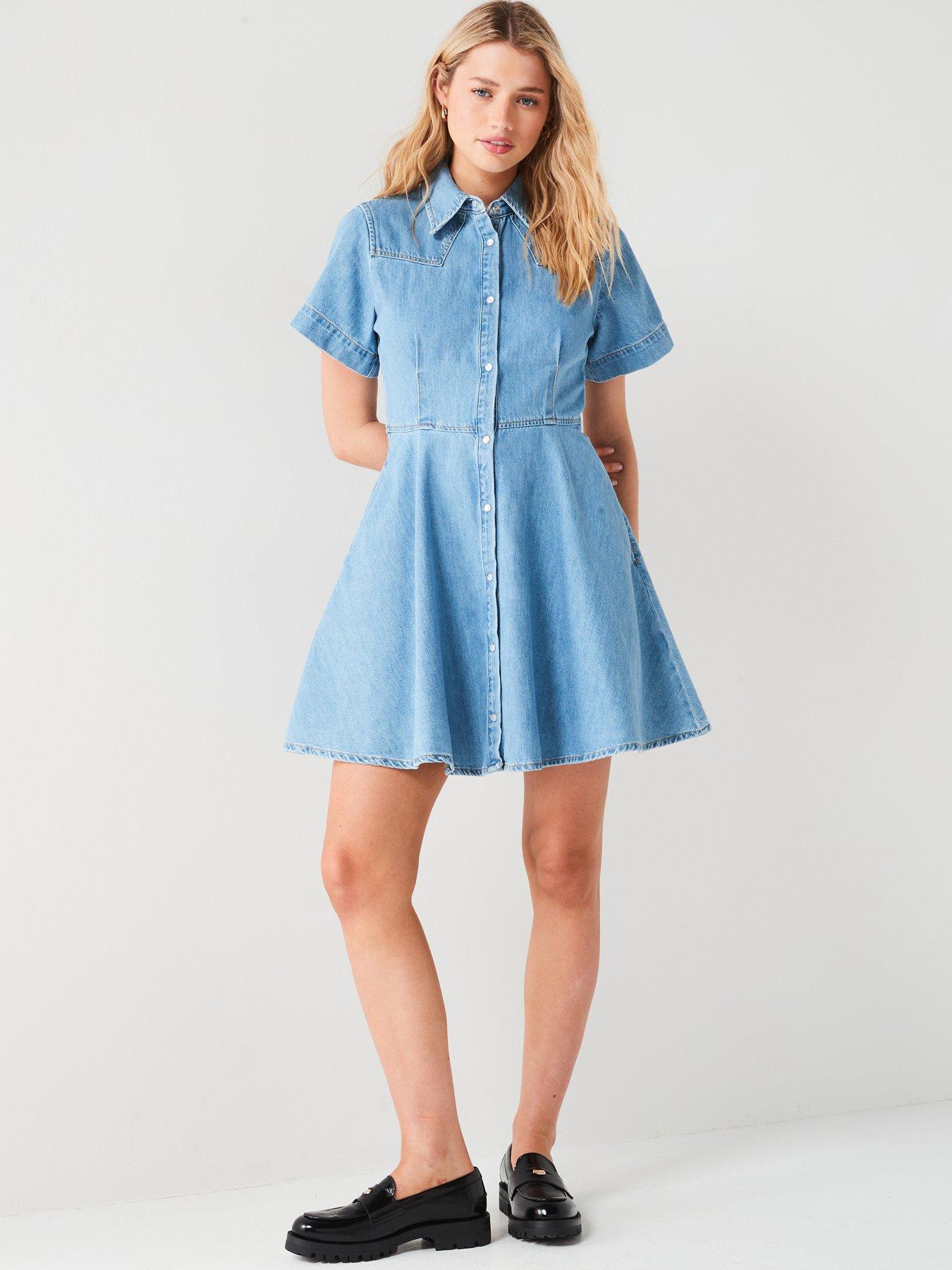 hugo-red-kastari-denim-shirt-dress-blueback