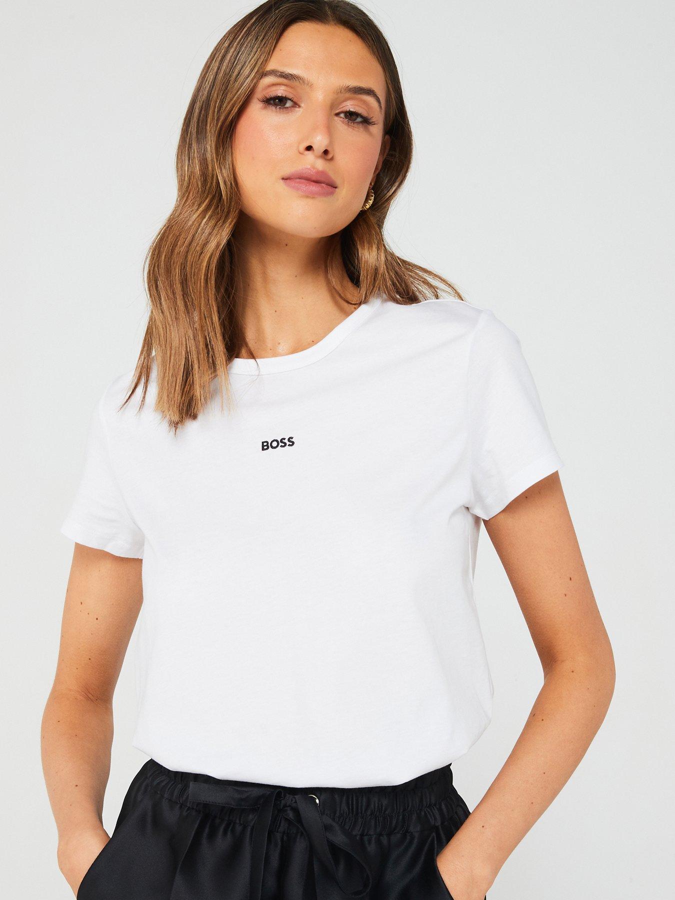 Image 1 of 5 of BOSS Eventsa Small Logo T-Shirt - White