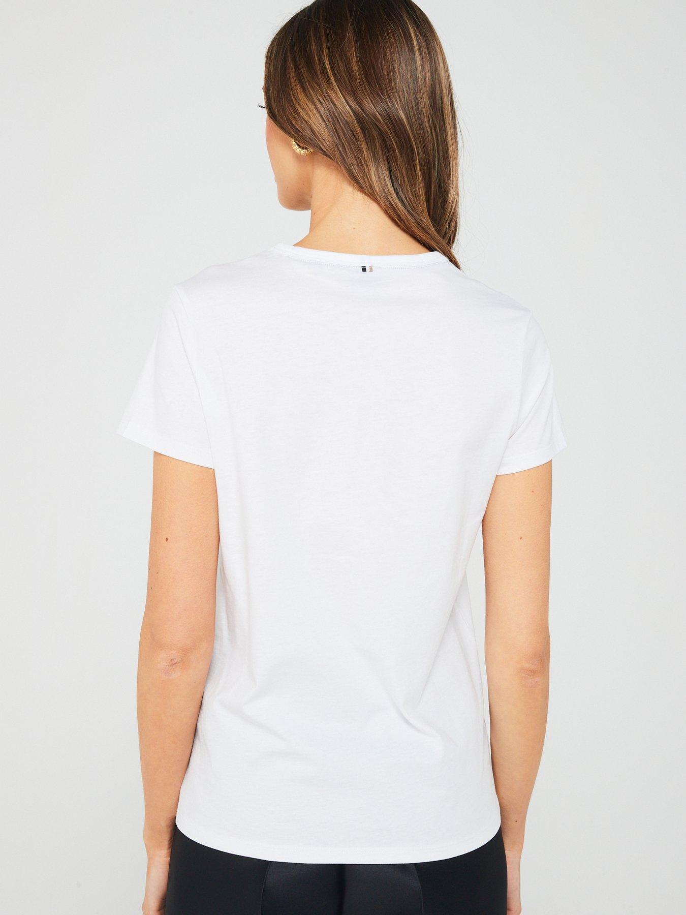 Image 2 of 5 of BOSS Eventsa Small Logo T-Shirt - White