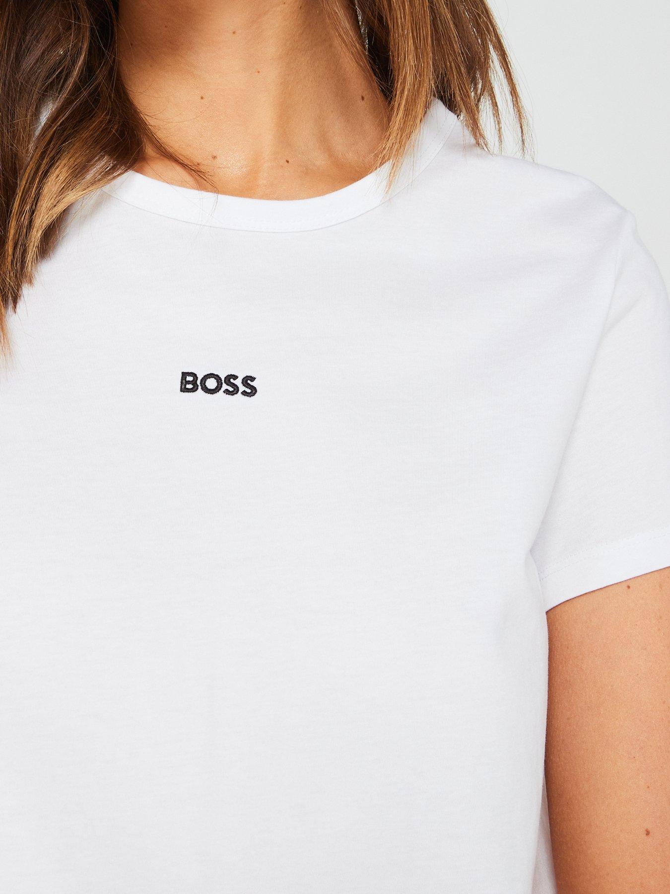 Image 4 of 5 of BOSS Eventsa Small Logo T-Shirt - White