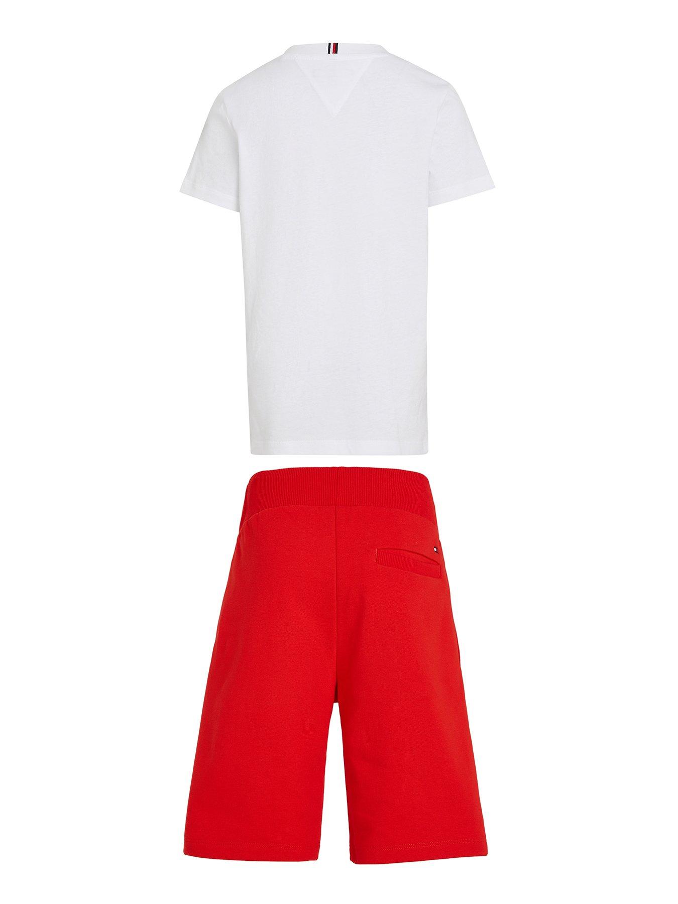 tommy-hilfiger-boys-essential-short-sleeve-t-shirt-and-short-set-fierce-redback