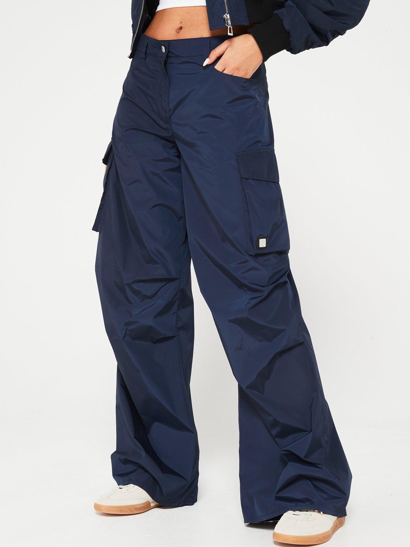 hugo-red-holati-oversized-polyester-cargo-trousers--navy-blue