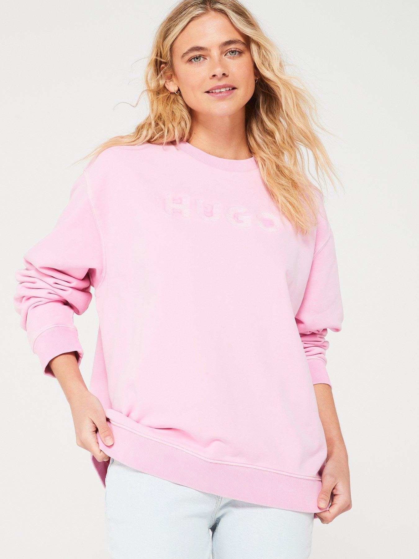 hugo-hugo-red-disandra-crochet-logo-sweat-pink