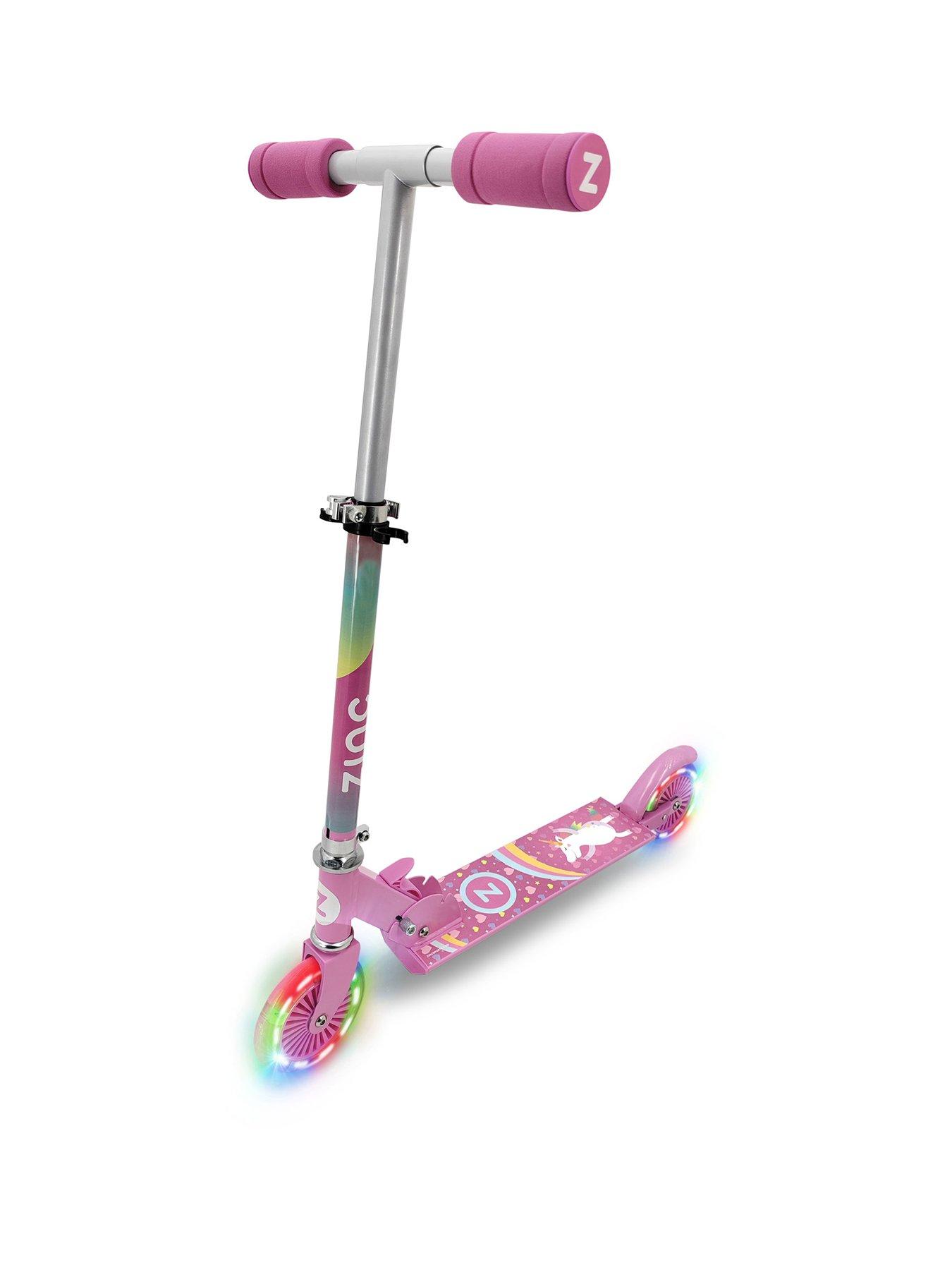 Zinc Zinc Two Wheeled Folding Light Up Explorer Scooter - Unicorn