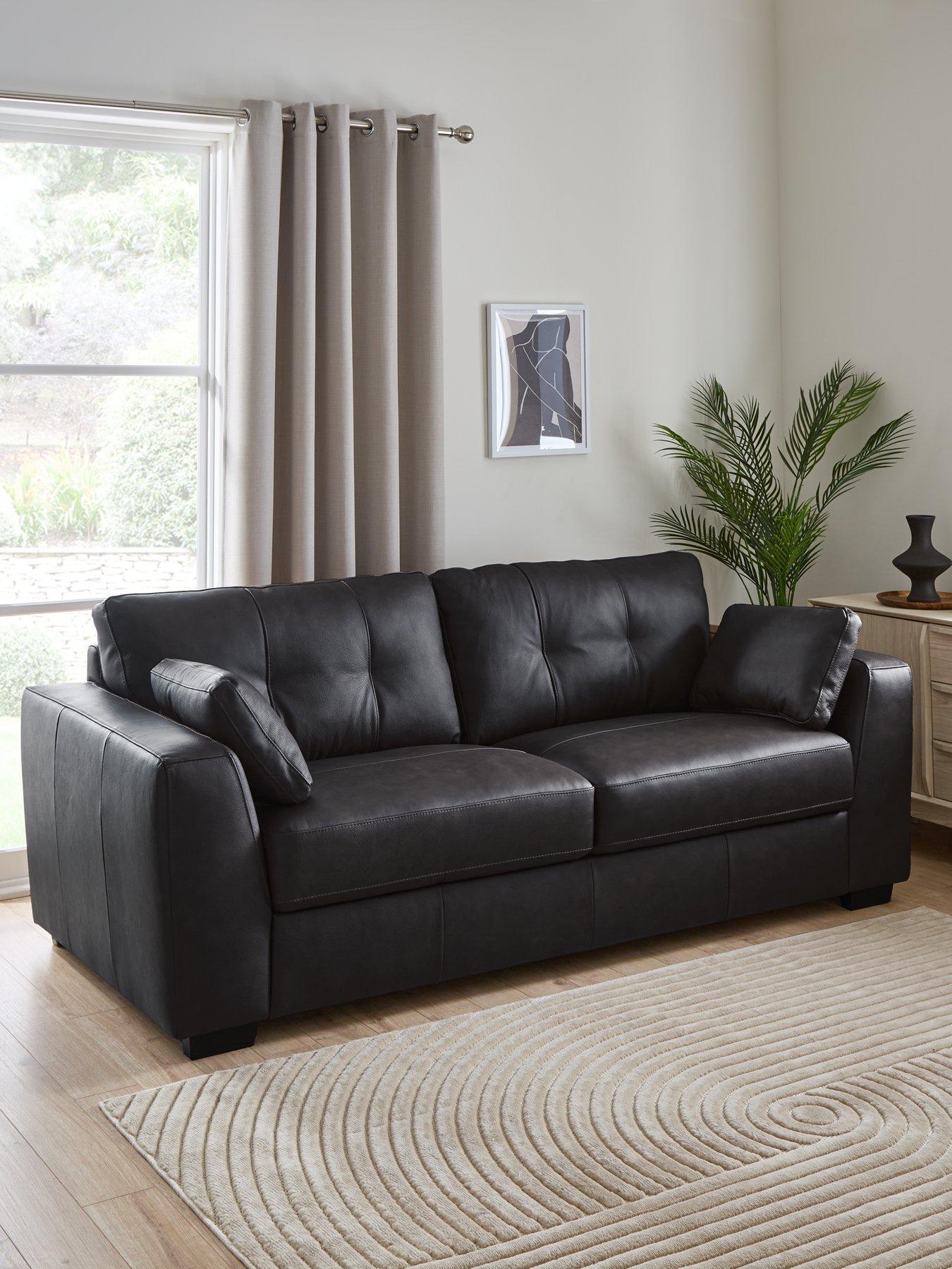 The Very Collection Arden Italian Leather 4 Seater Sofa