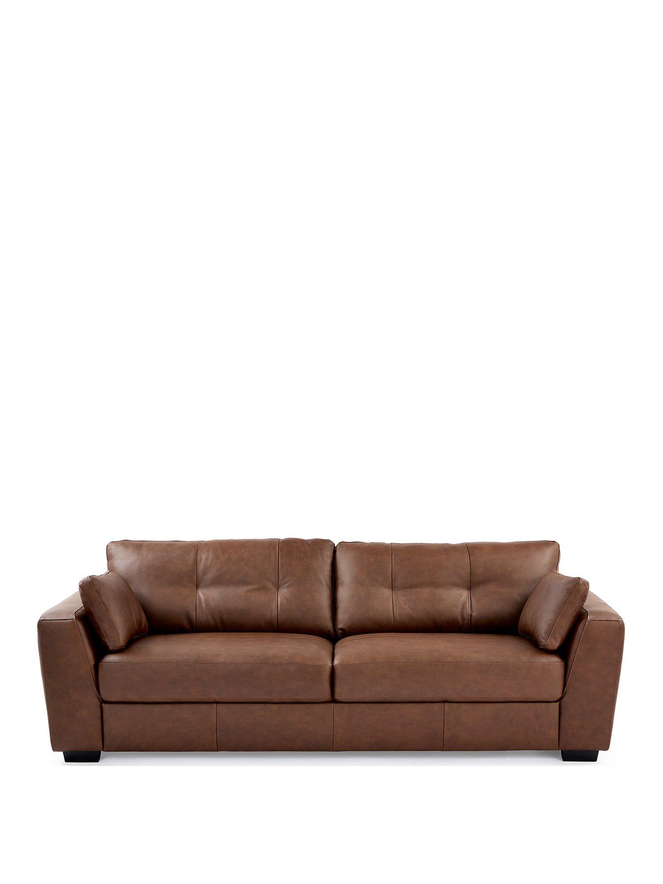 Image 2 of 6 of The Very Collection Arden Italian Leather 4 Seater Sofa