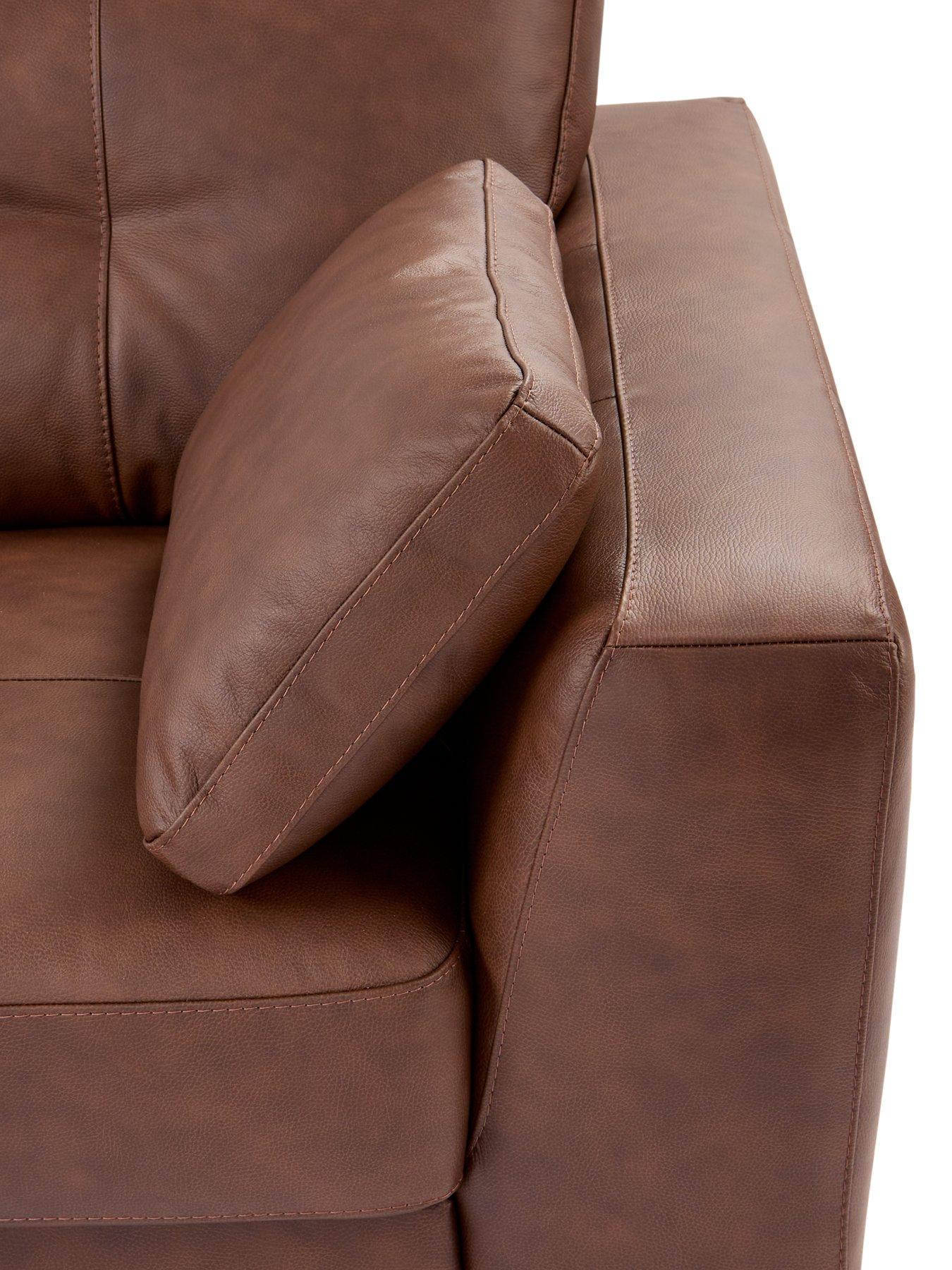 Image 4 of 6 of The Very Collection Arden Italian Leather 4 Seater Sofa