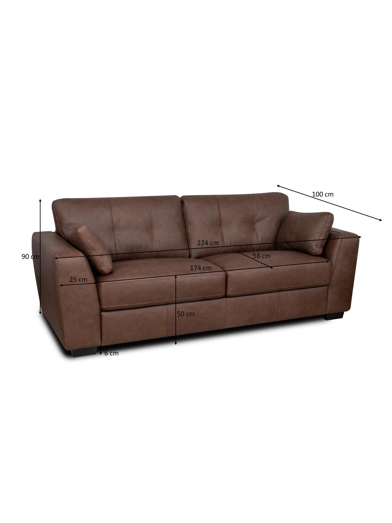 Image 5 of 6 of The Very Collection Arden Italian Leather 4 Seater Sofa