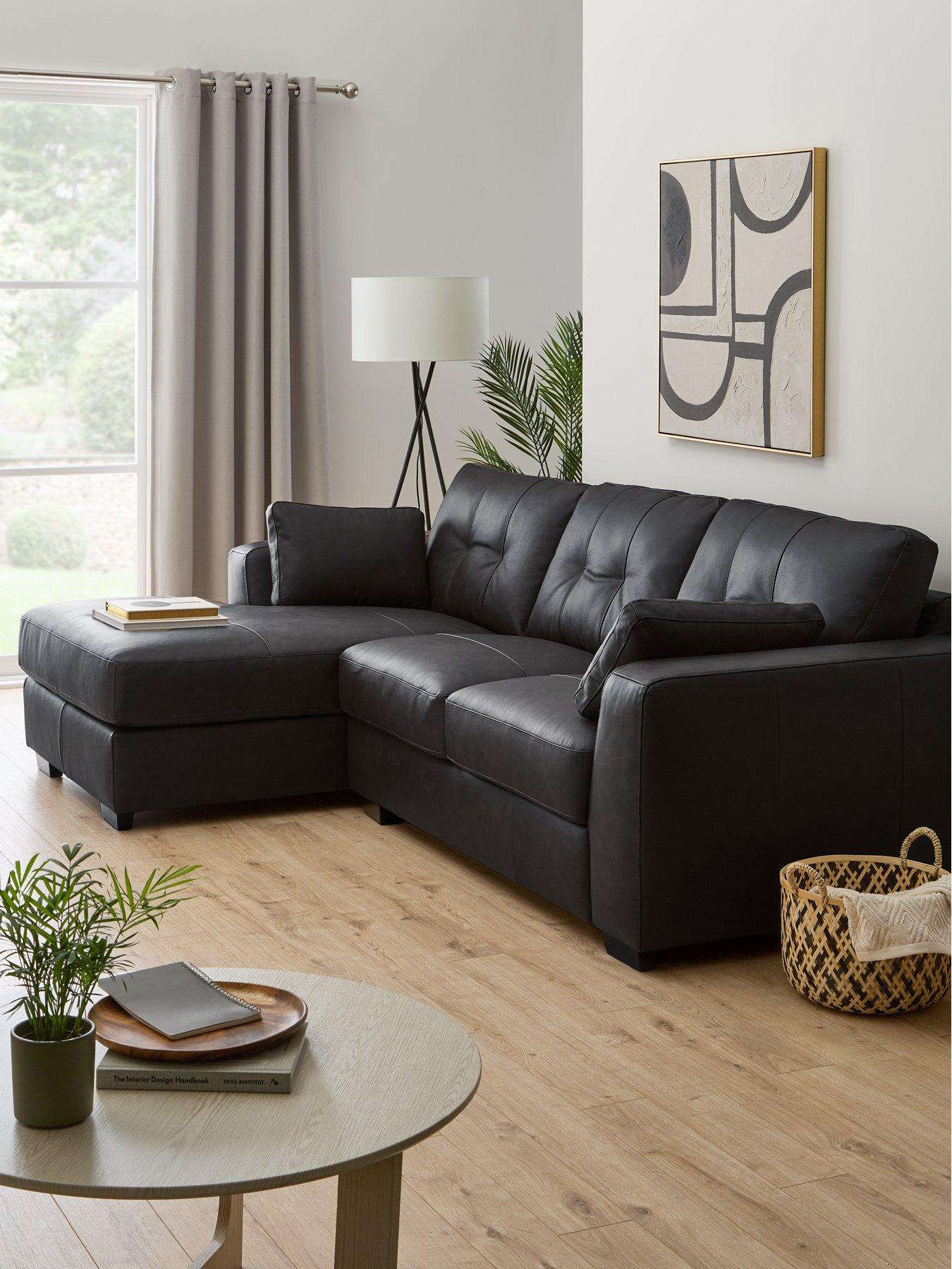 The Very Collection Arden Italian Leather Left Hand Corner Chaise