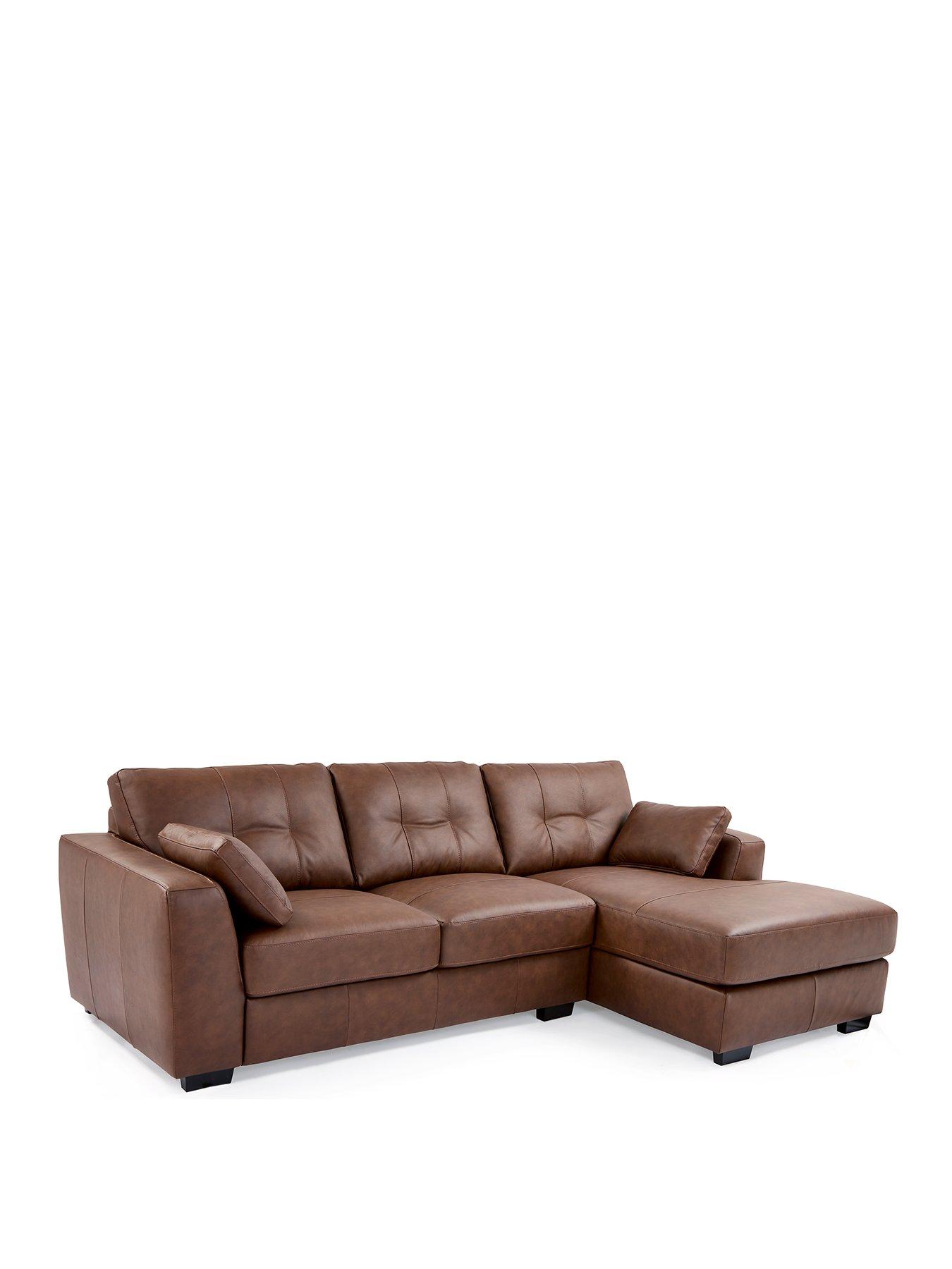 very-home-arden-right-hand-leather-corner-chaiseback