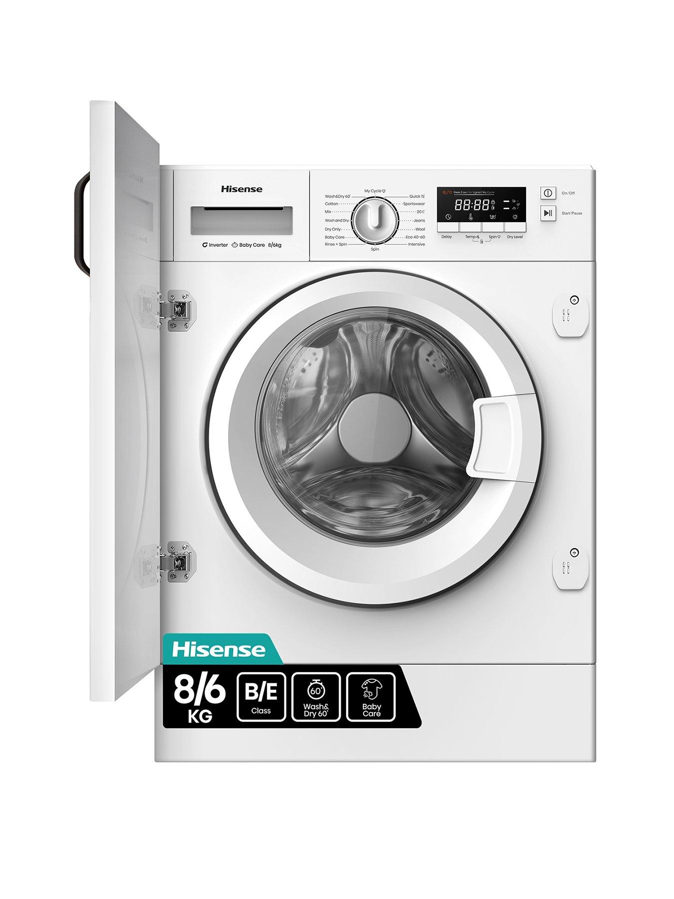undefined Hisense WD3M841BWI 8kg 1400RPM B rated Washer Dryer - White