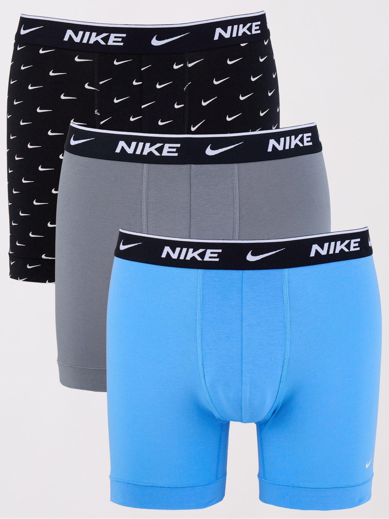 Nike Underwear Nike Everyday Stretch 3PK Boxer Briefs Mens M Black Blue  Gray NEW 
