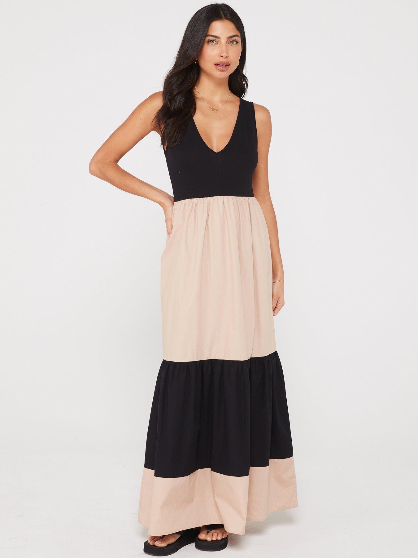 v-by-very-tiered-jersey-maxi-dressnbspdress-blacknudenbsp