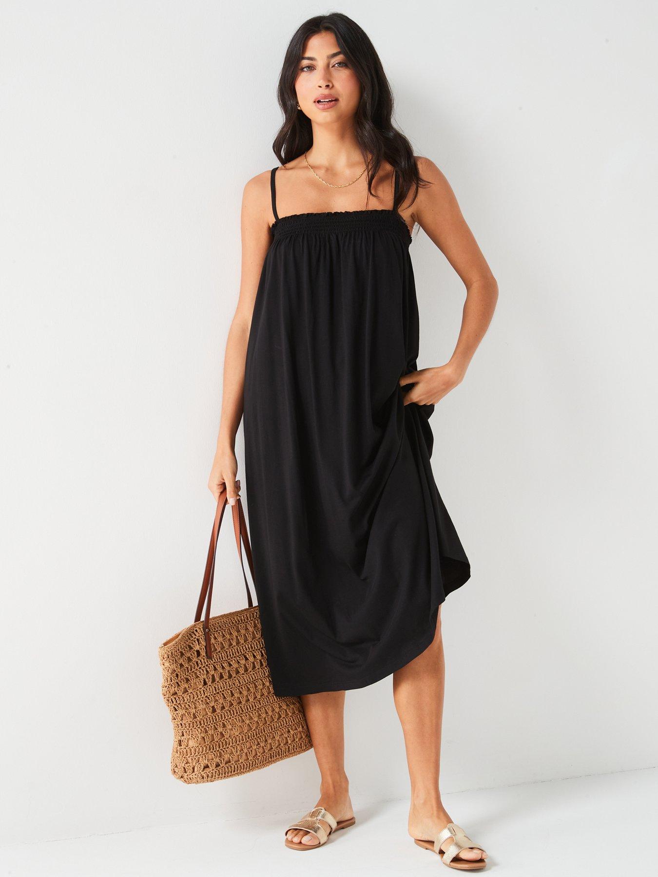 everyday-sheered-bandeau-strappy-maxi-dress-blackback