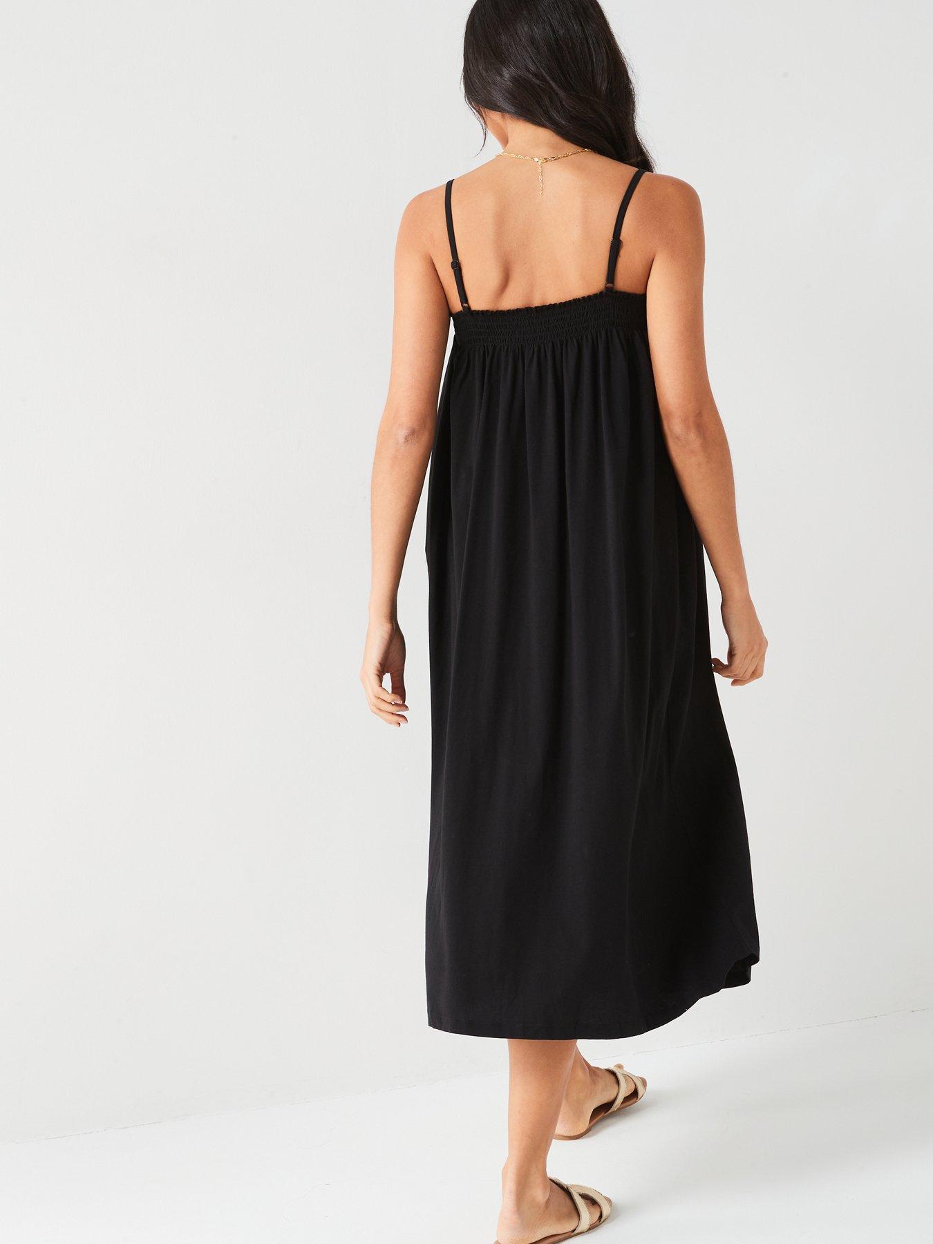 everyday-sheered-bandeau-strappy-maxi-dress-blackdetail