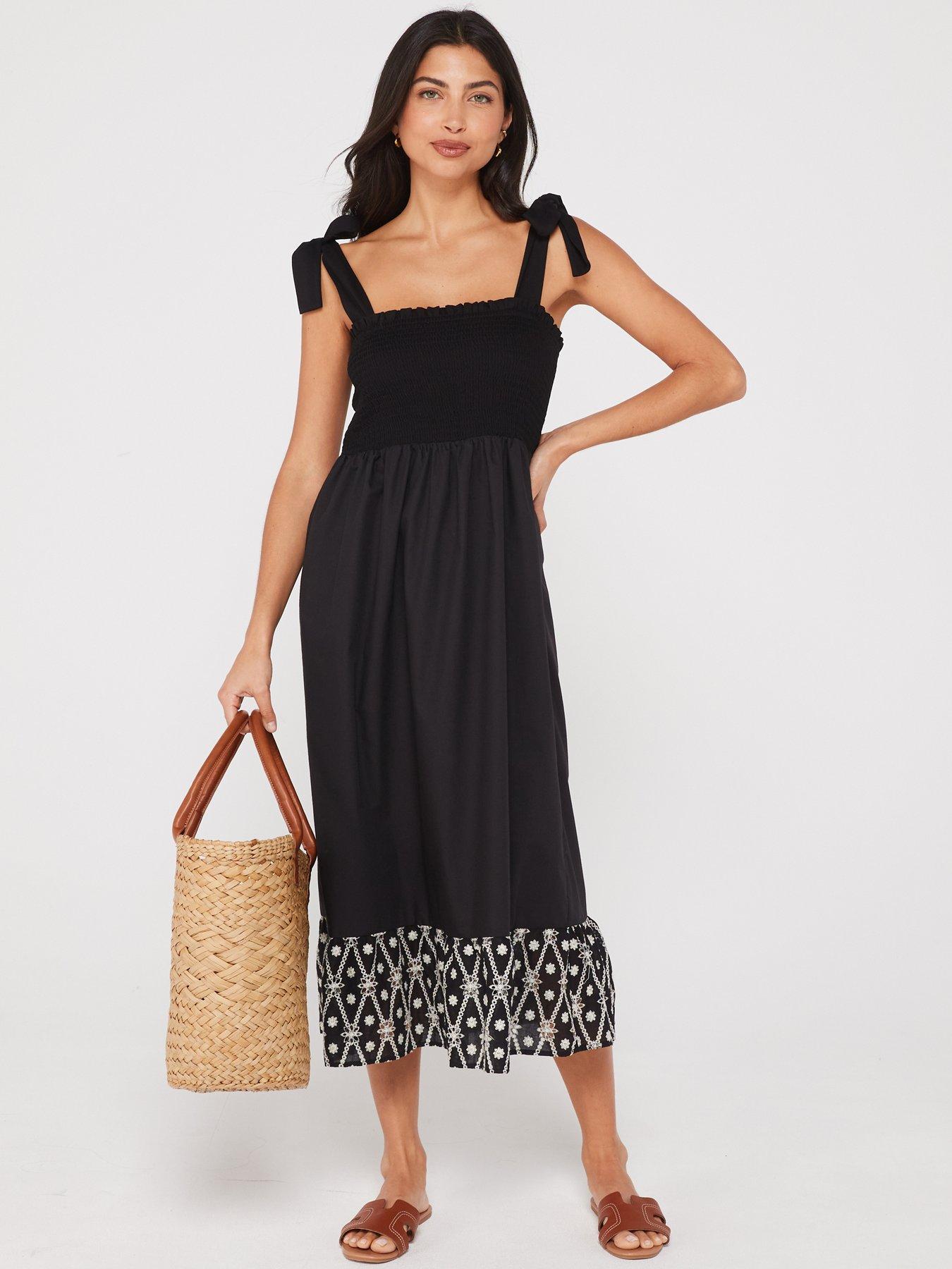 v-by-very-embroidered-hem-maxi-dress-black