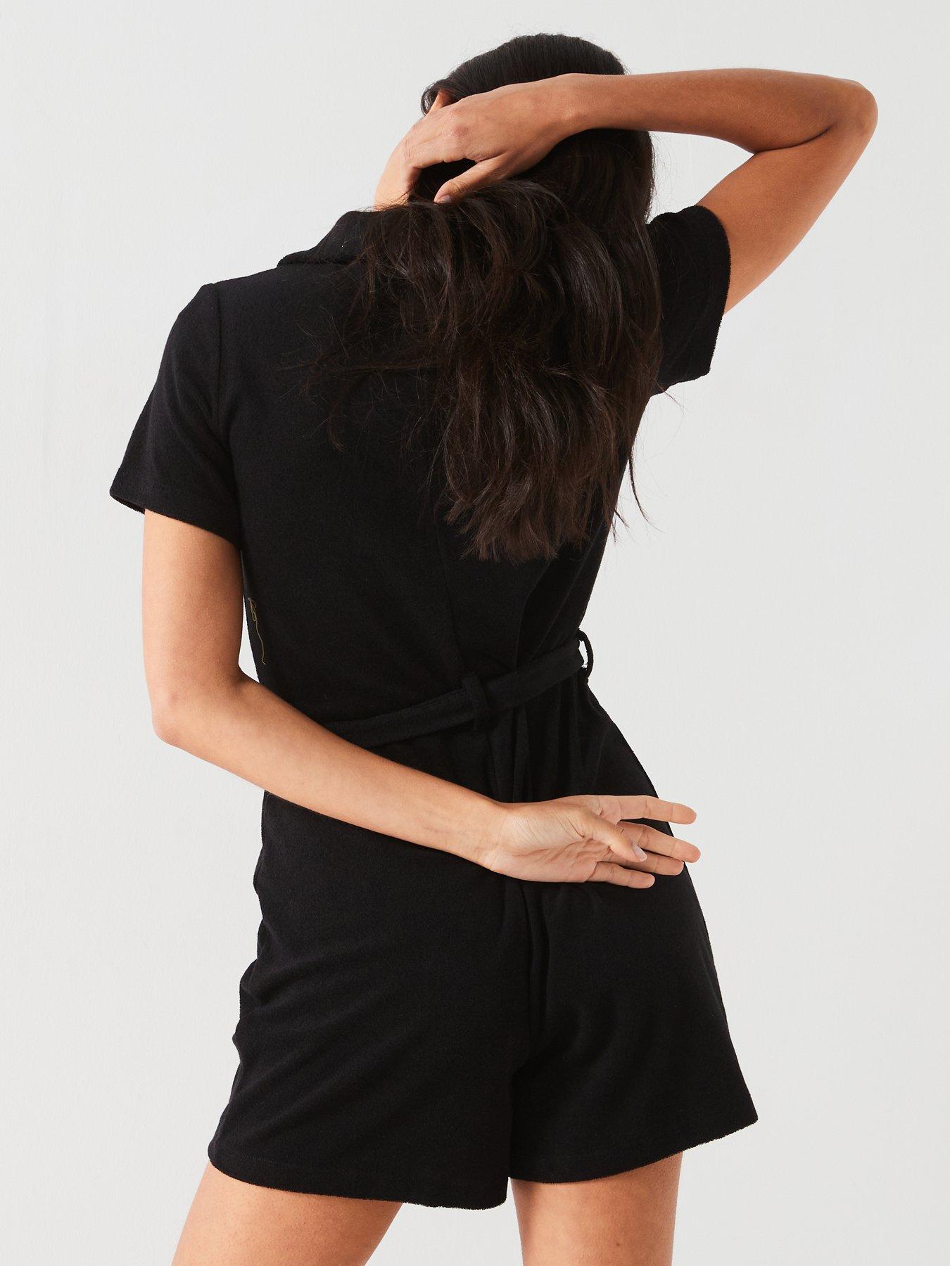 v-by-very-towelling-playsuit-blackstillFront