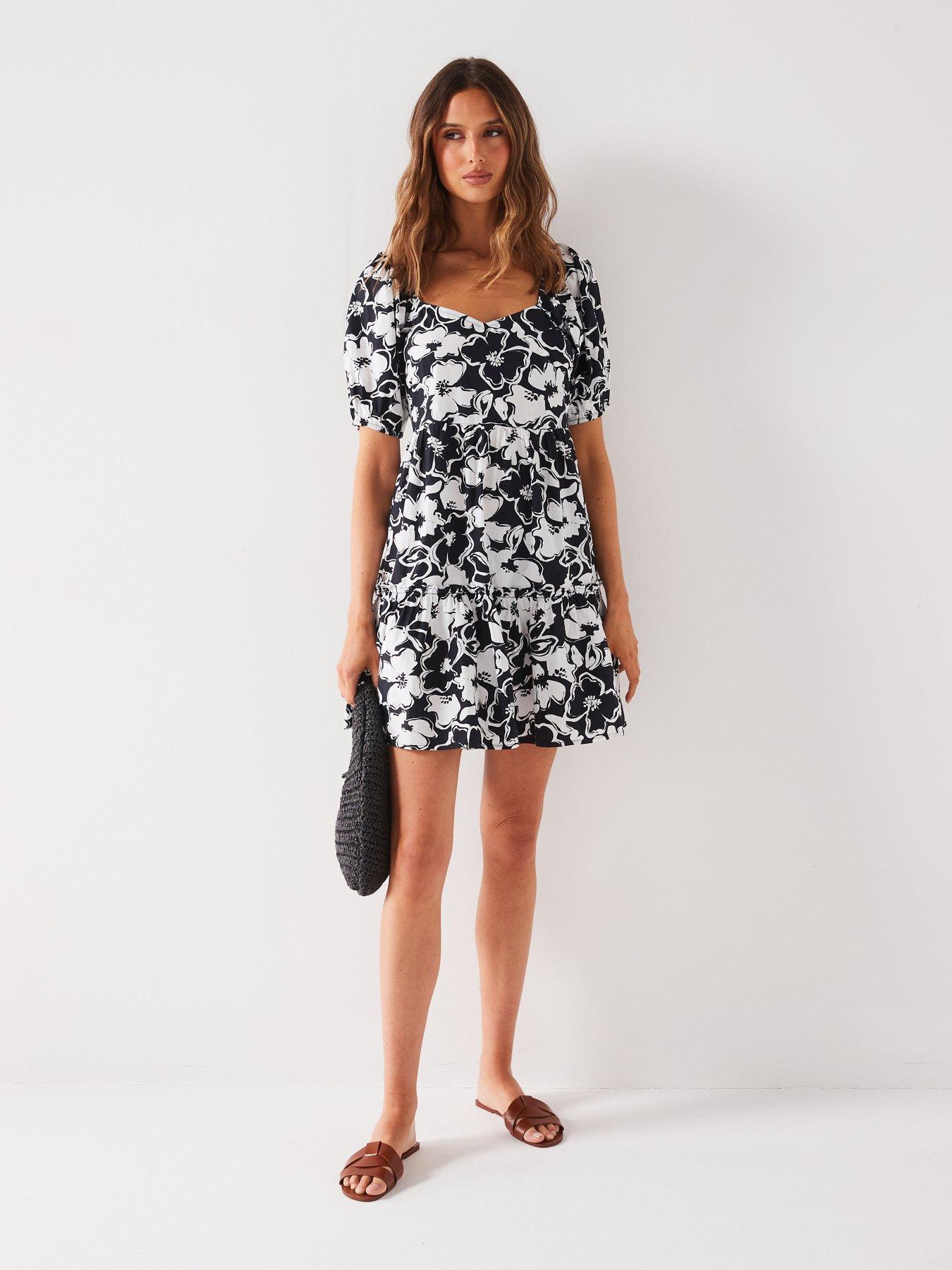 v-by-very-tiered-floralnbspmini-dress-mono