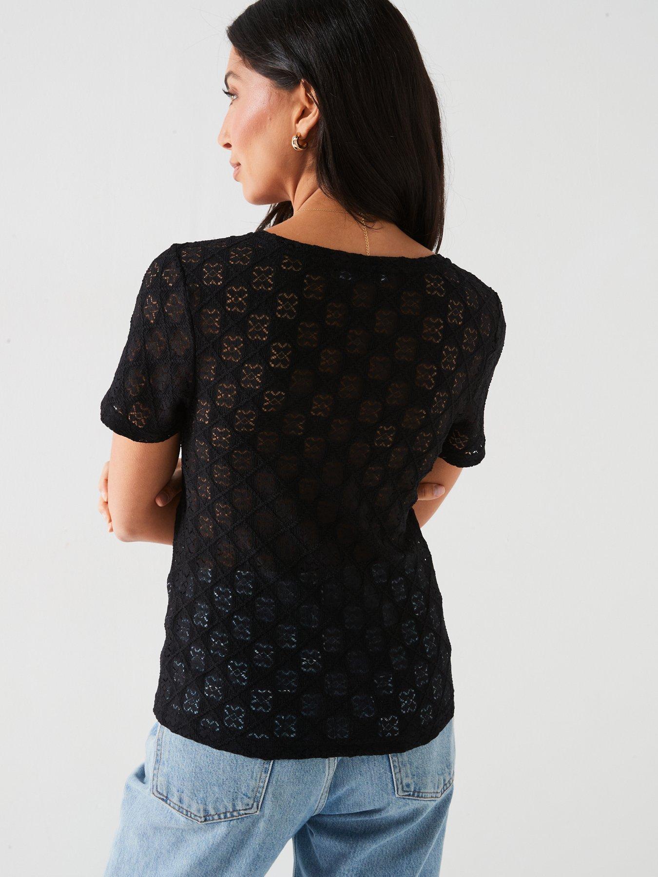 v-by-very-lace-short-sleeve-t-shirt-ndash-blackstillFront