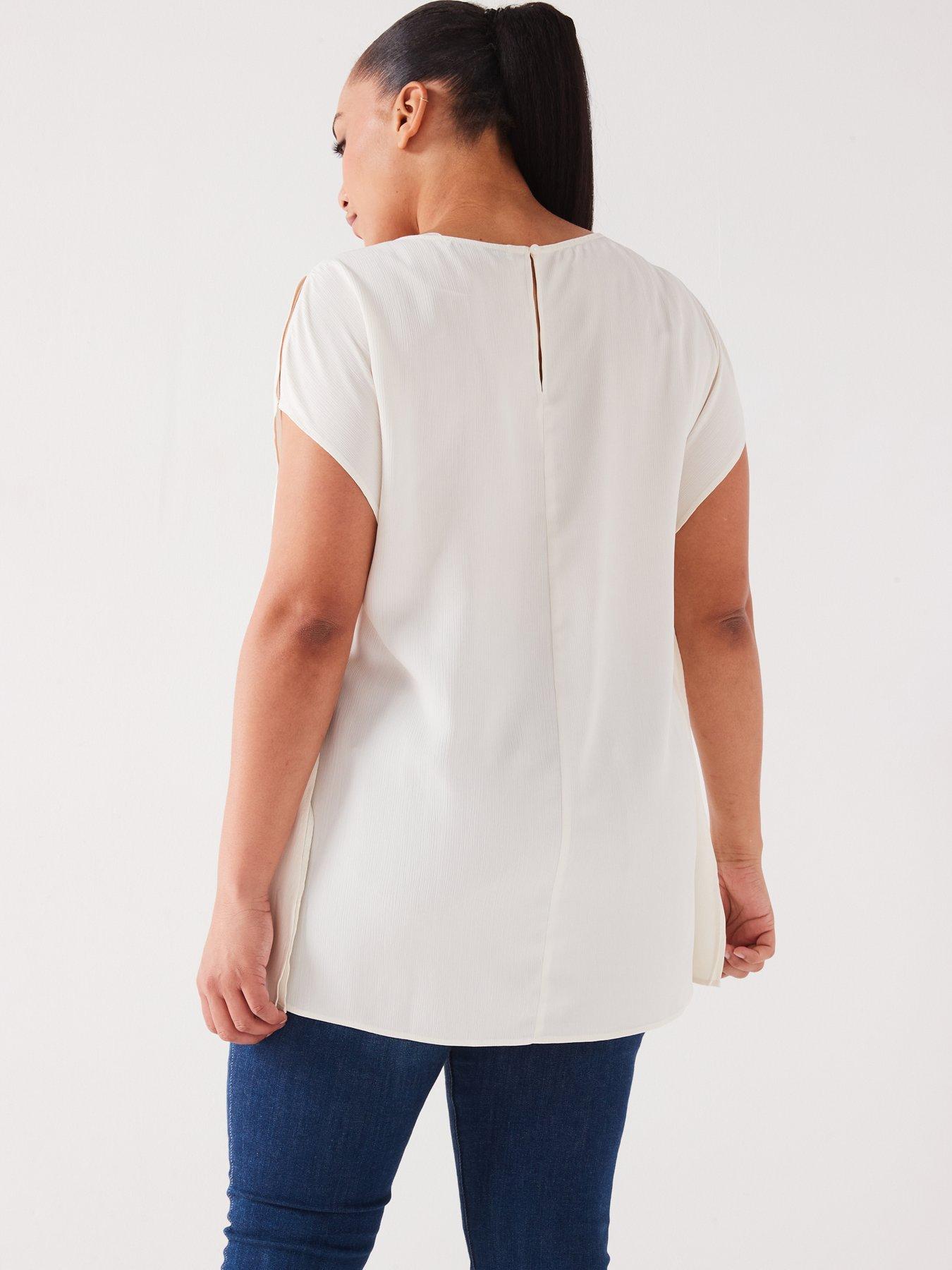 v-by-very-curve-draped-sleeve-shell-top-creamstillFront