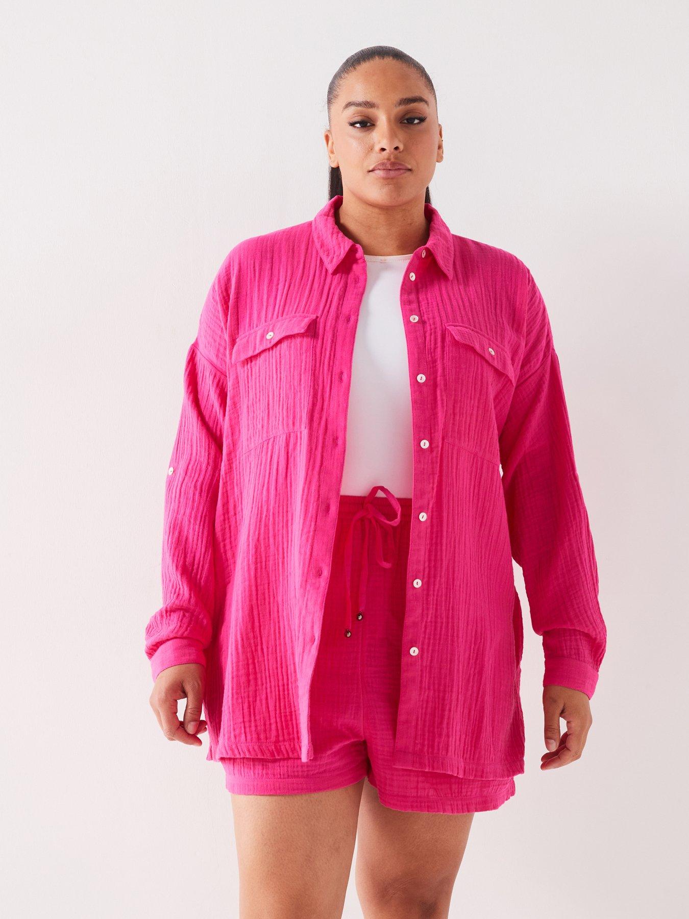 v-by-very-curve-crinkle-pocket-detail-shirt-co-ord-pinkback