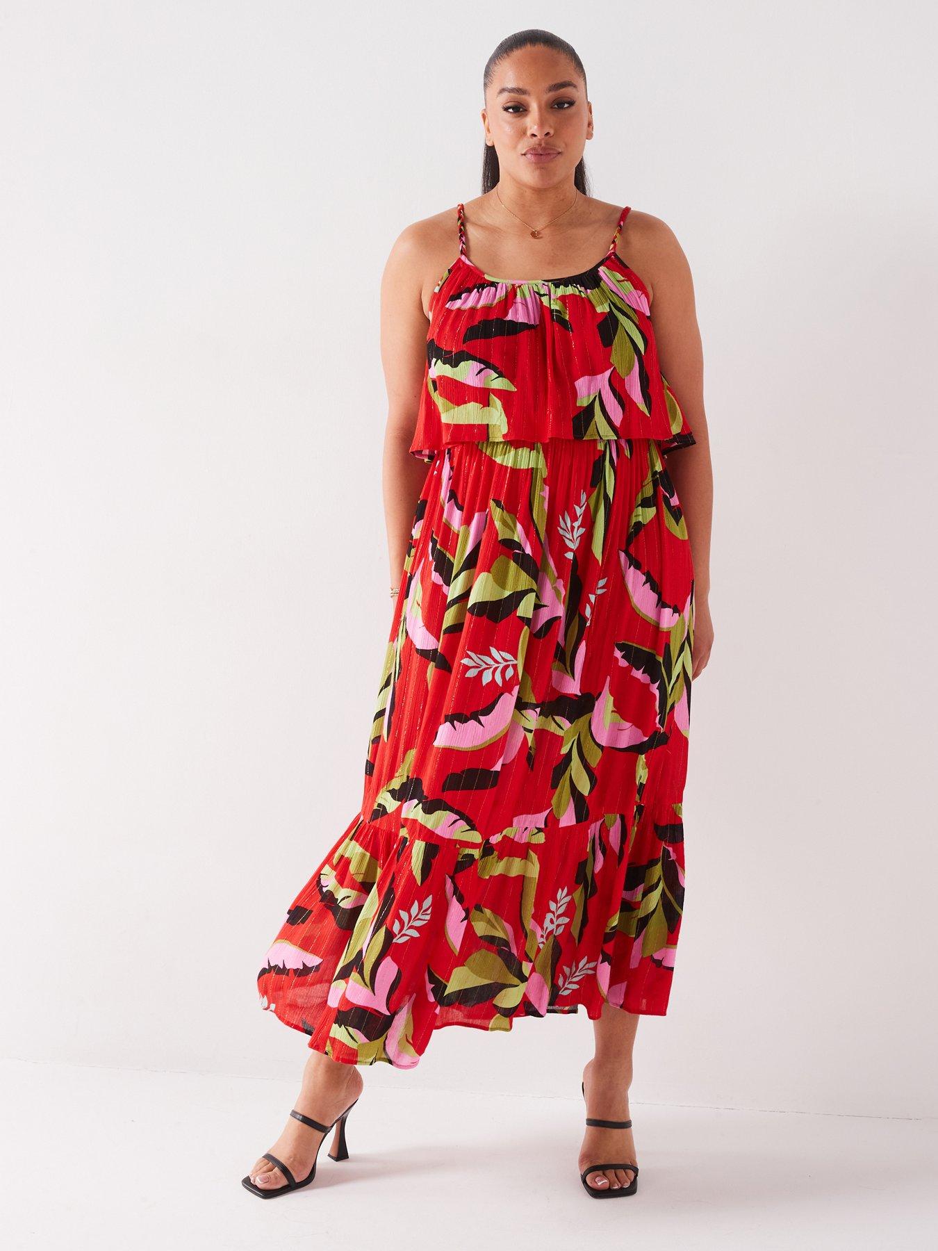 v-by-very-curve-double-layer-printed-crinkle-maxi-dress-pinkfront