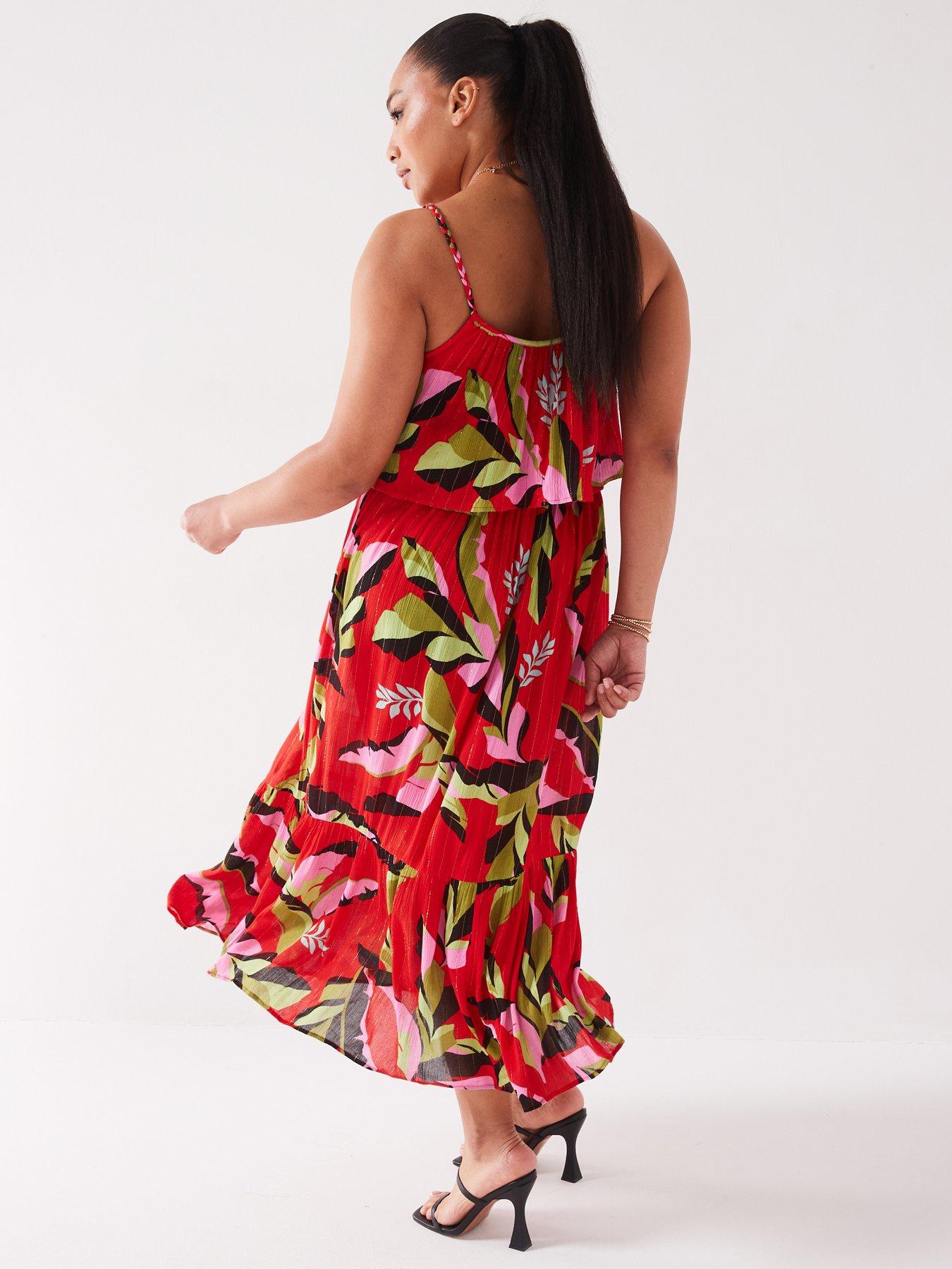 v-by-very-curve-double-layer-printed-crinkle-maxi-dress-pinkstillFront