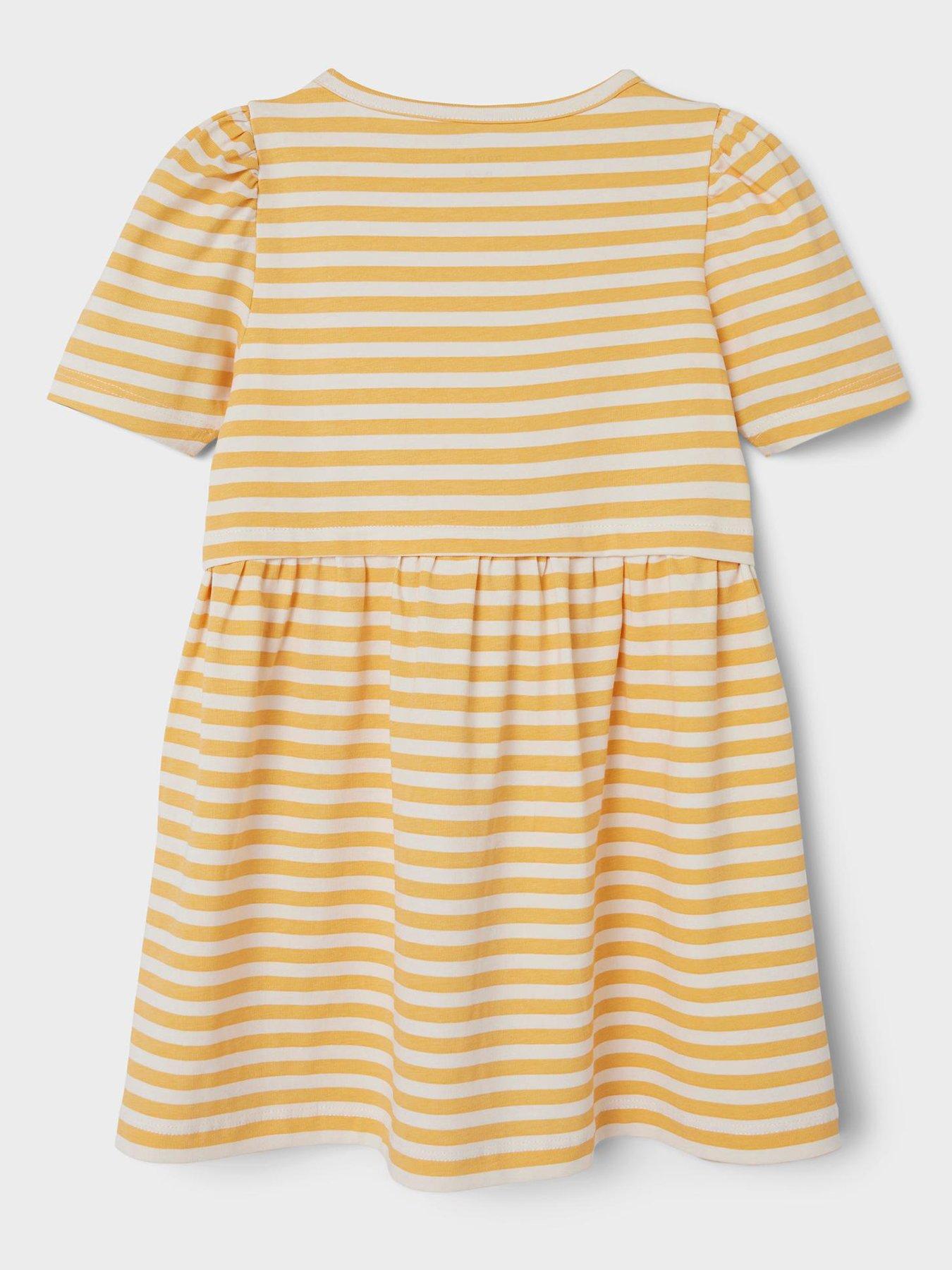 name-it-mini-girls-striped-short-sleeve-dress-pale-marigoldback