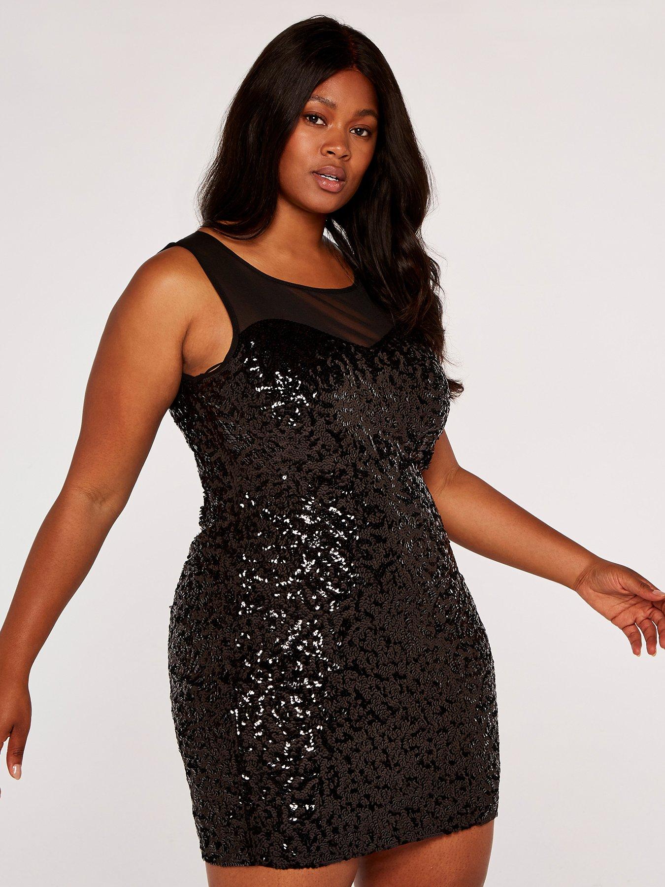 Mesh sequin clearance dress