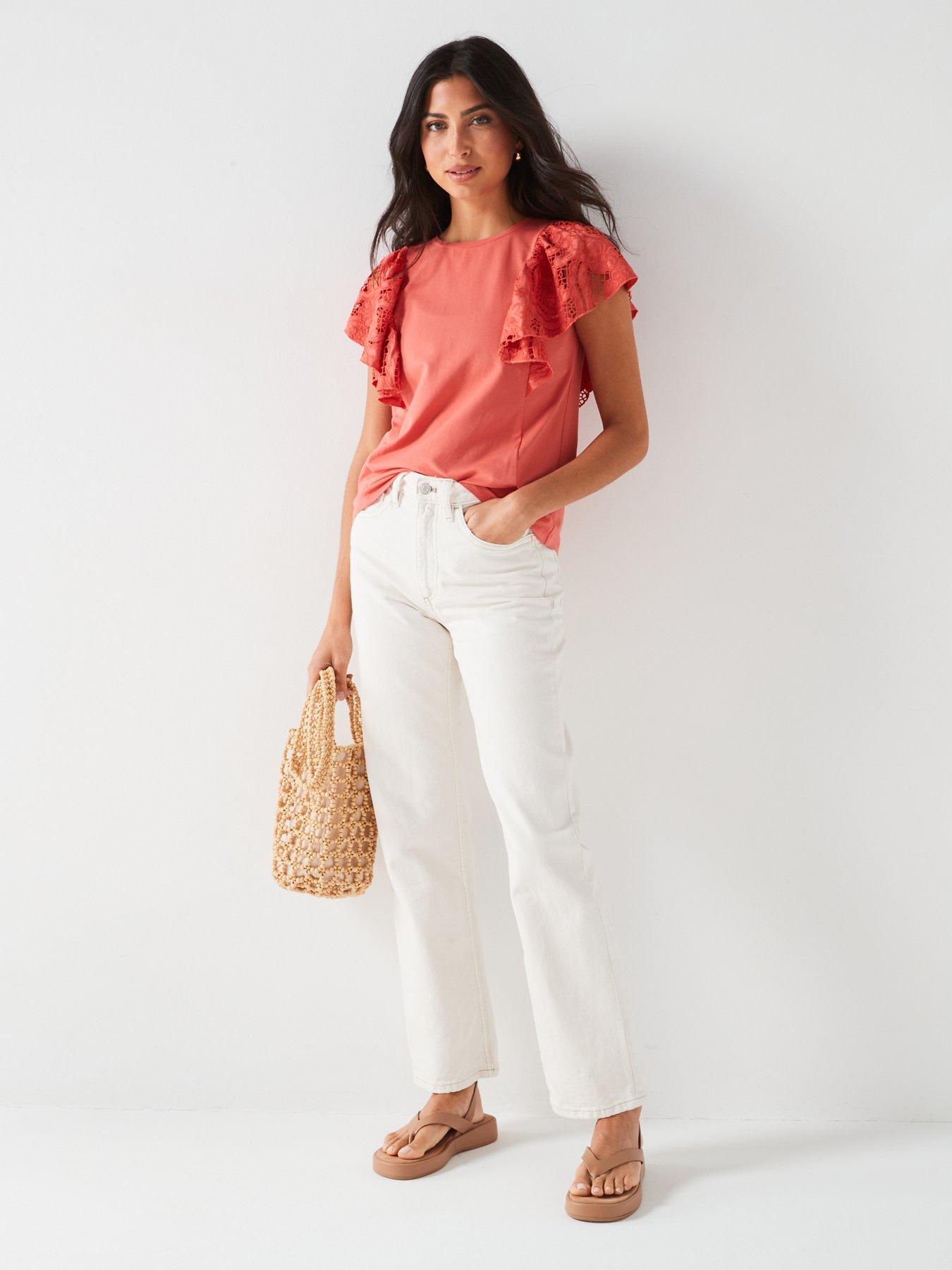 v-by-very-broderie-ruffle-sleeve-t-shirt-coralback