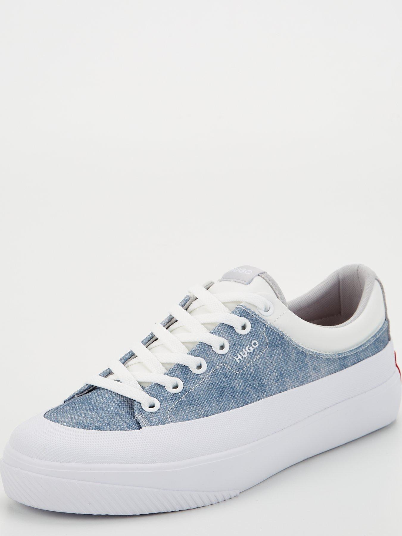 hugo-hugo-red-dyer-denim-mix-tennis-trainer-bluestillFront