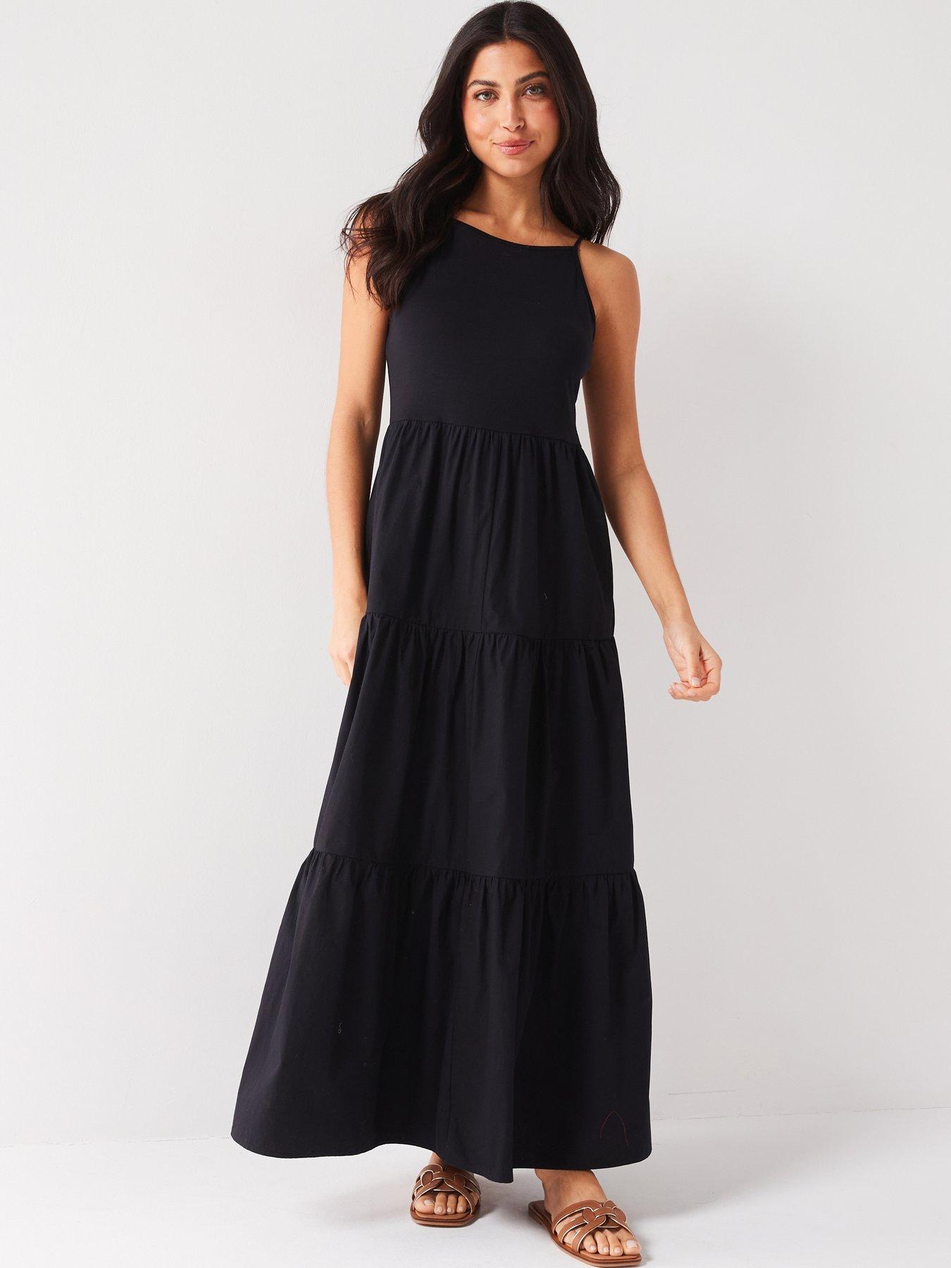 v-by-very-sleeveless-tiered-maxinbspdress-black