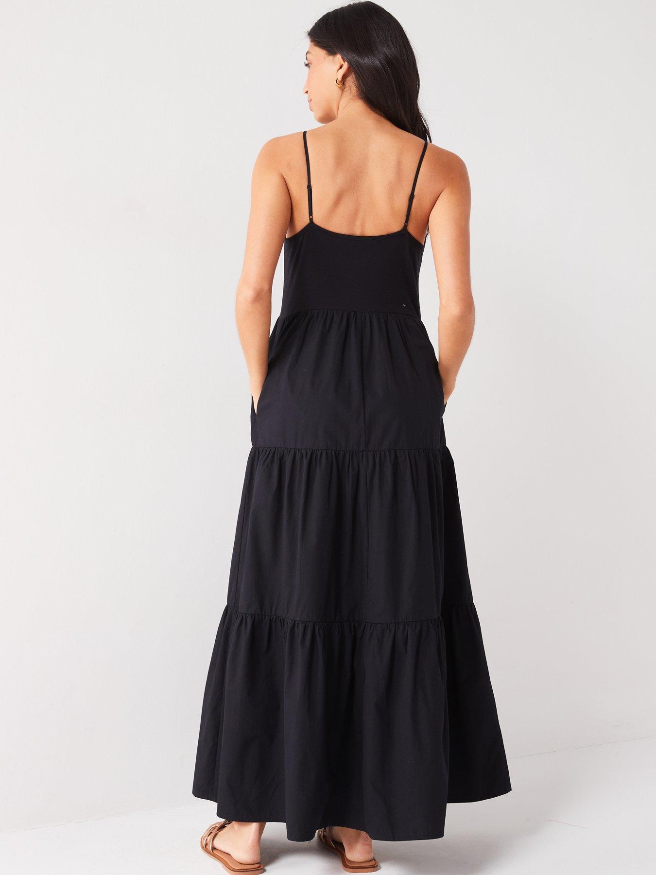 v-by-very-sleeveless-tiered-maxinbspdress-blackstillFront